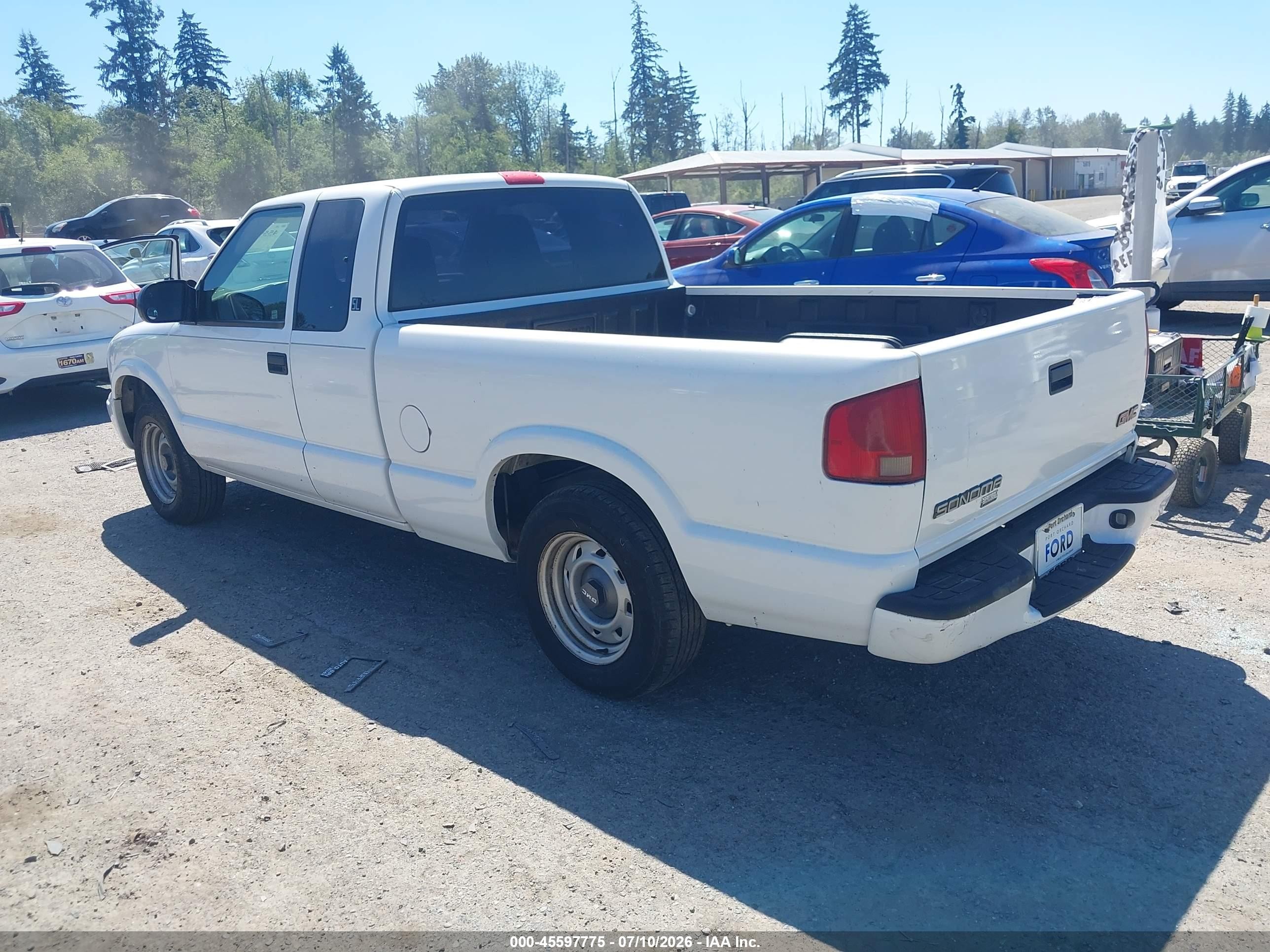 2003 Gmc Sonoma Sl White vin: 1GTCS19H238276126