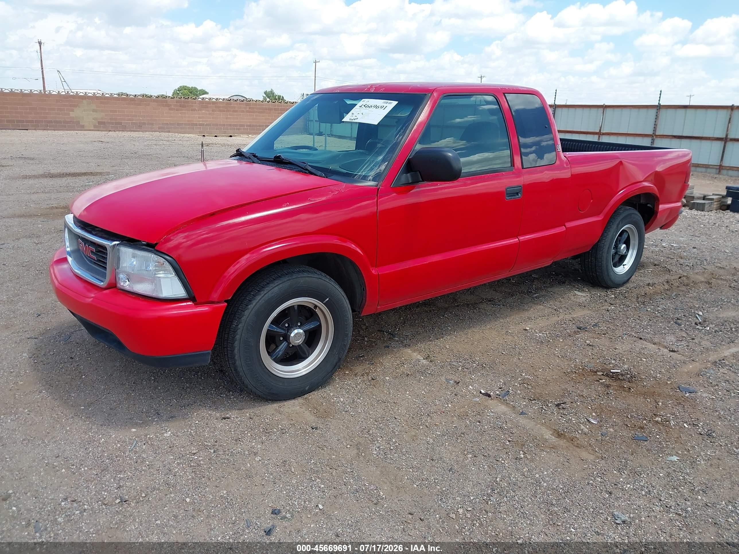 2002 Gmc Sonoma Sls Red vin: 1GTCS19W028181822