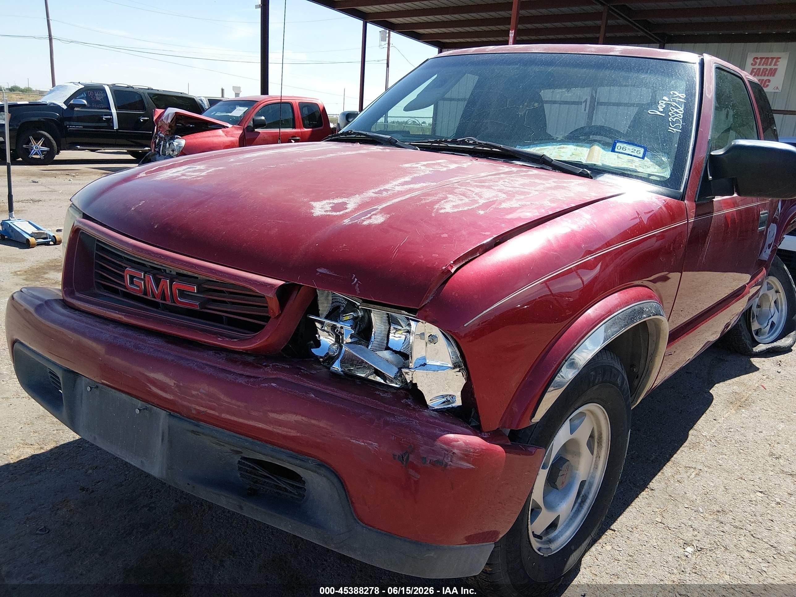 2001 Gmc Sonoma Sls Red vin: 1GTCS19W618196470