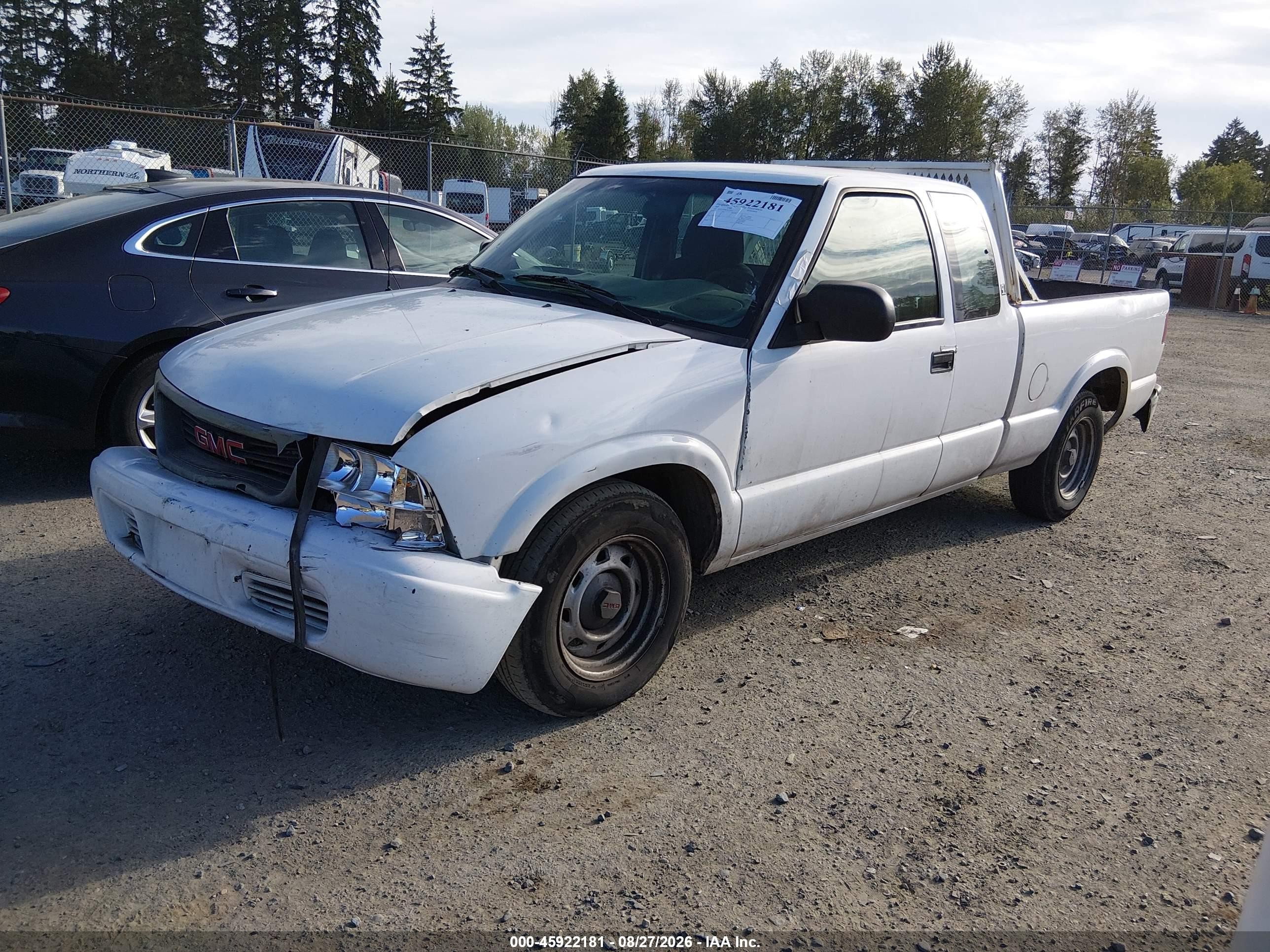 2002 Gmc Sonoma Sl Fleet White vin: 1GTCS19W828212038
