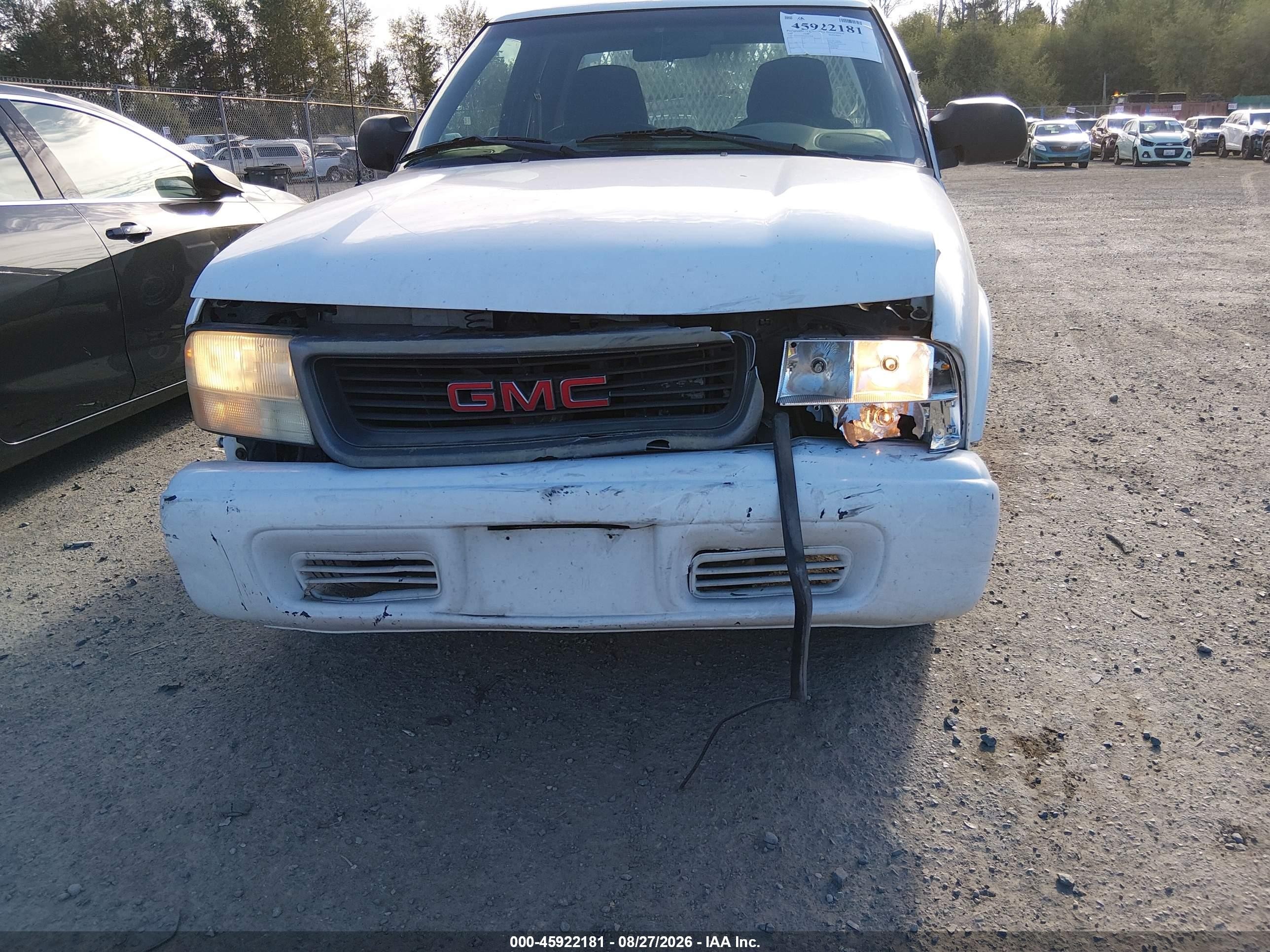 2002 Gmc Sonoma Sl Fleet White vin: 1GTCS19W828212038
