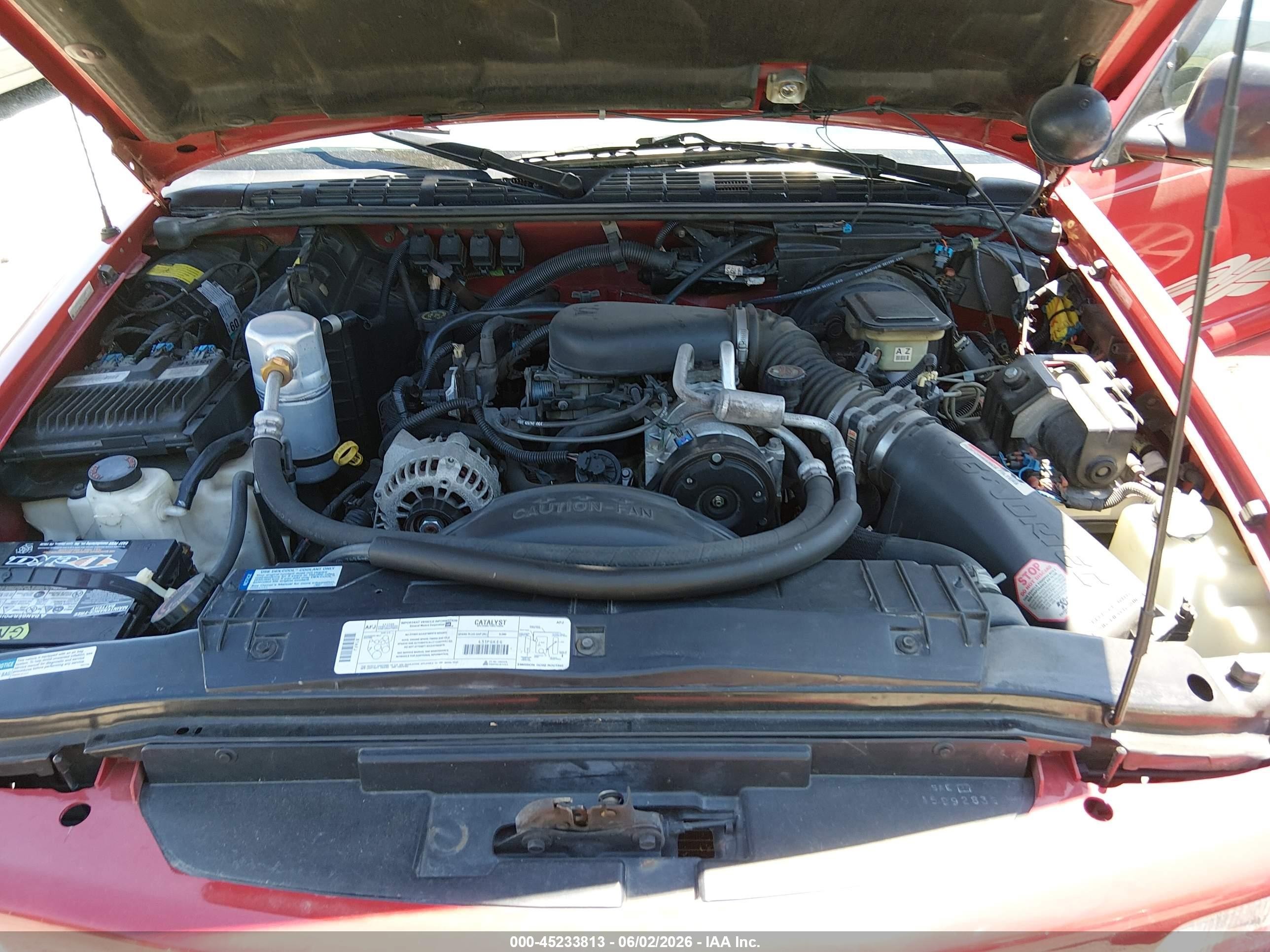 1997 Gmc Sonoma Sls Wideside Red vin: 1GTCS19X3V8504886