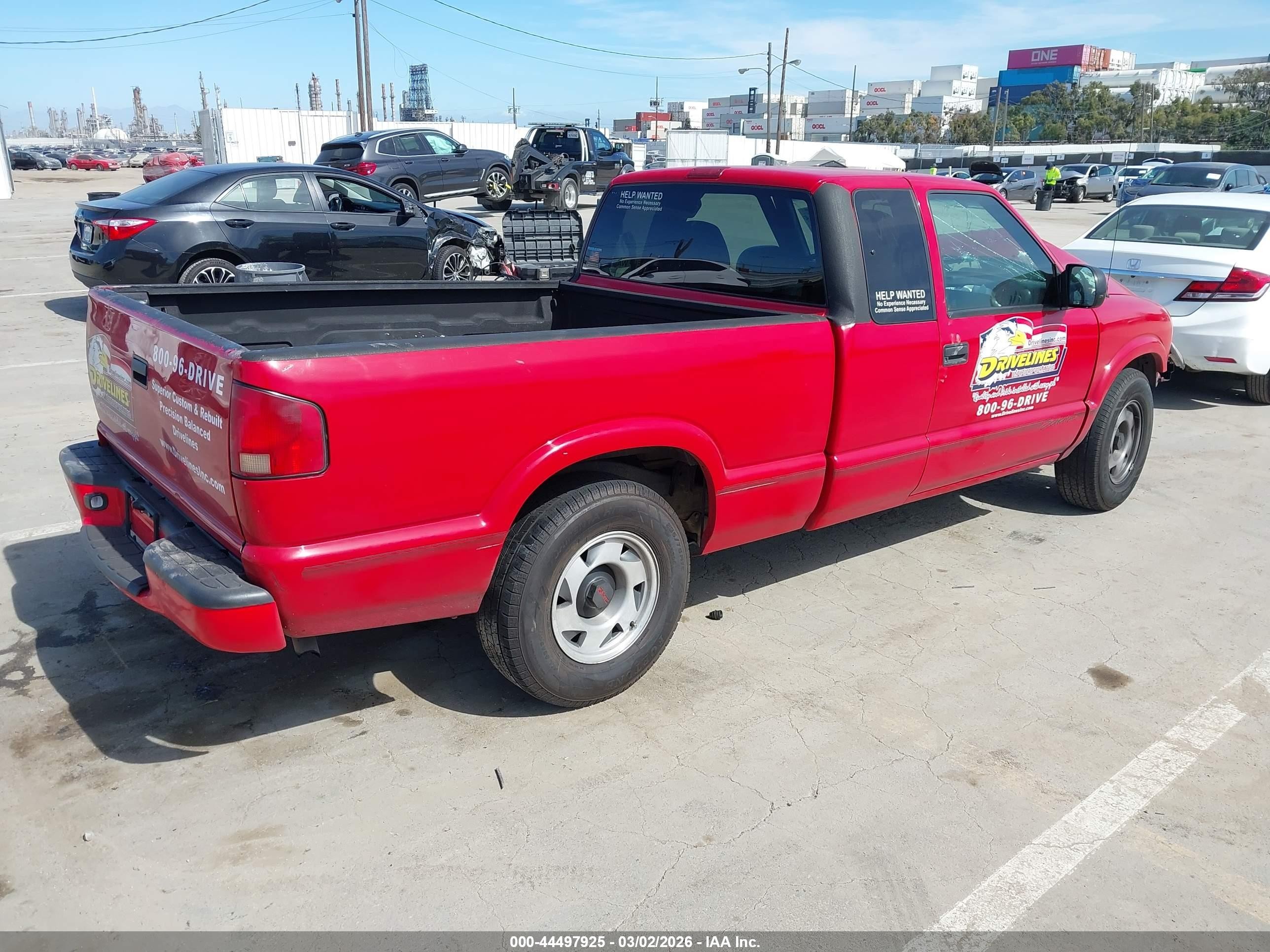 1999 Gmc Sonoma Sls Red vin: 1GTCS19X4X8516774
