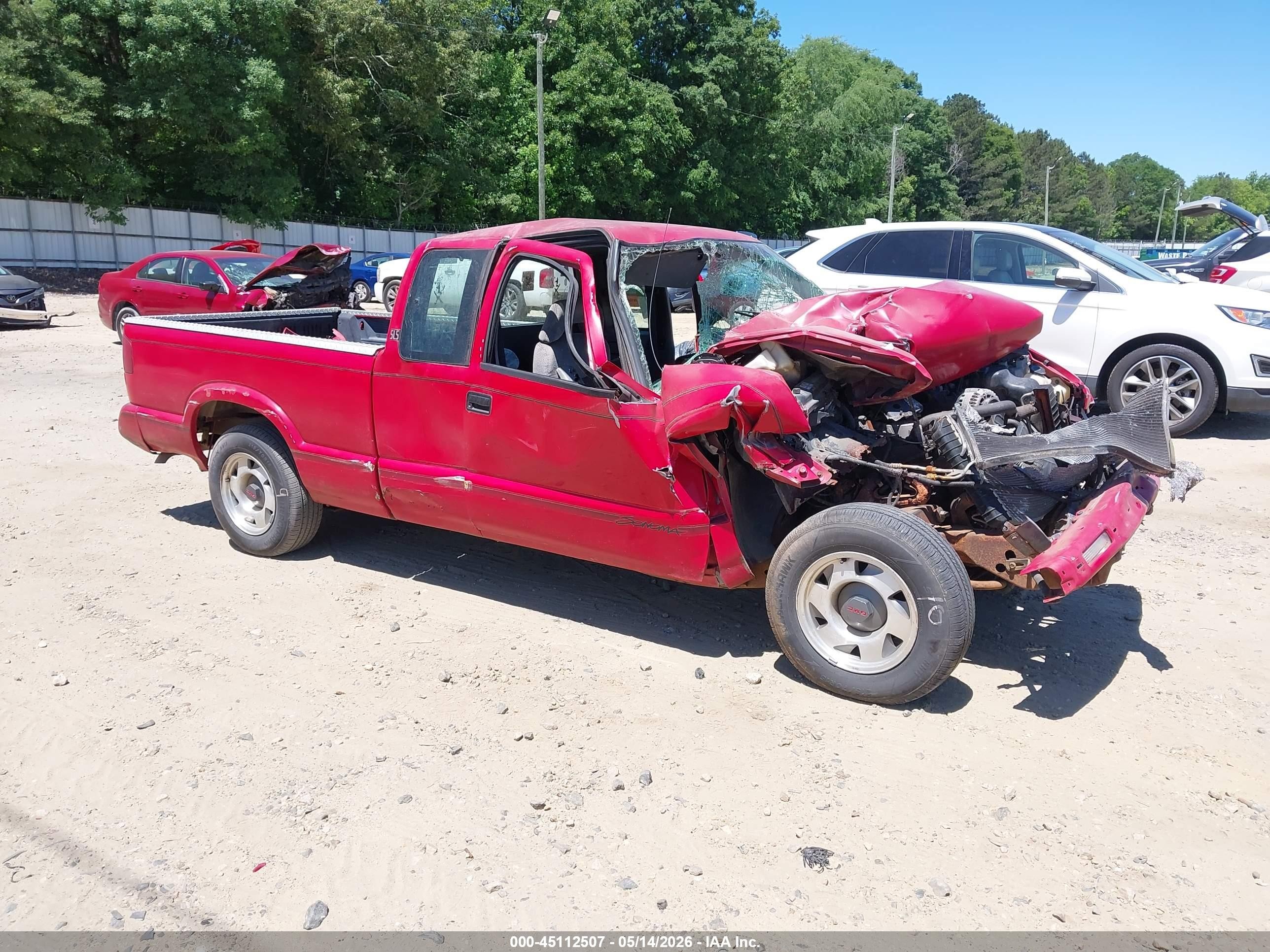 1995 Gmc Sonoma   Red vin: 1GTCS19Z3S8509275