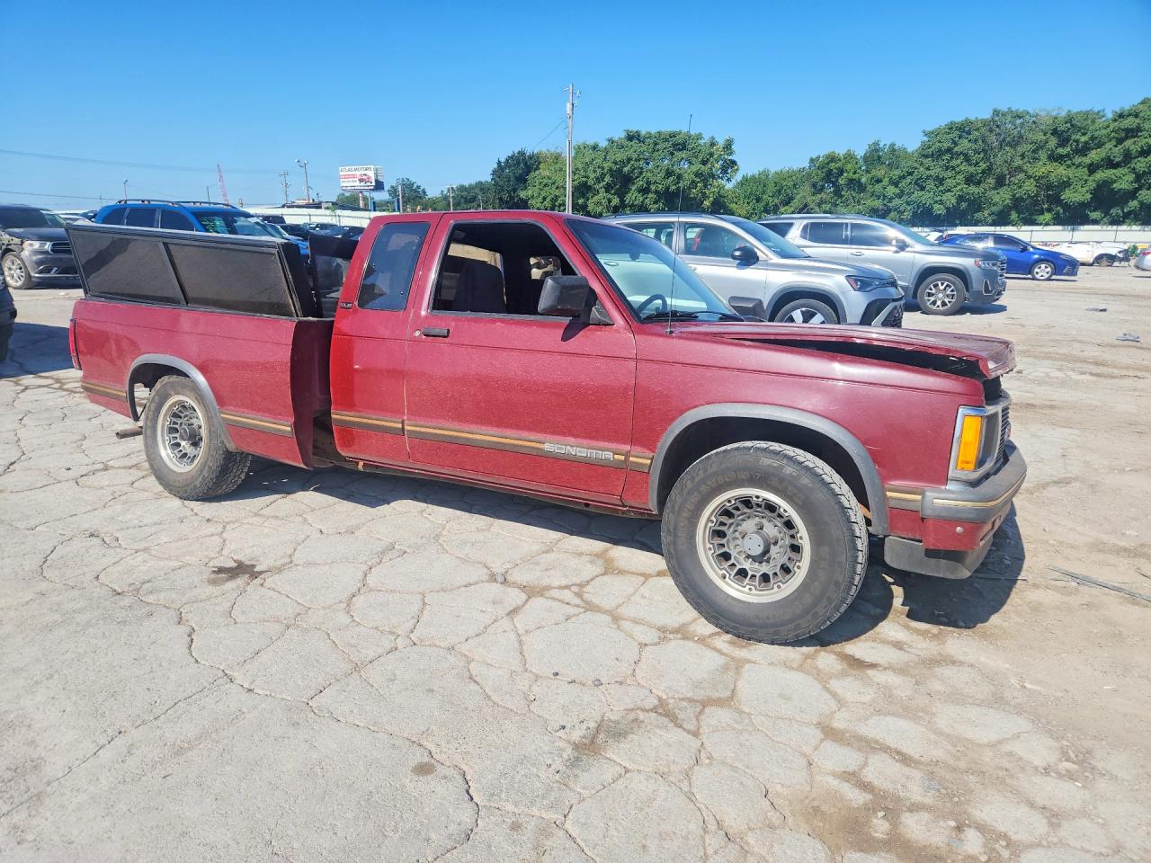 1993 Gmc Sonoma Burgundy vin: 1GTCS19Z6P0526416