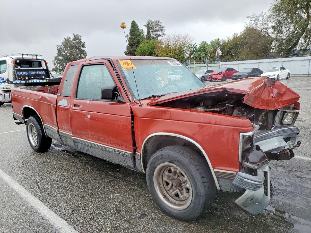 1991 Gmc Sonoma Burgundy vin: 1GTCS19Z7M8549331