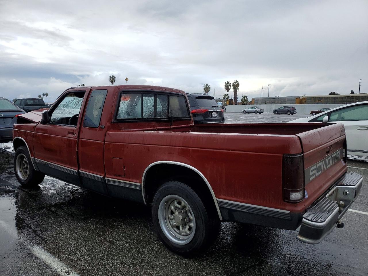 1991 Gmc Sonoma Burgundy vin: 1GTCS19Z7M8549331