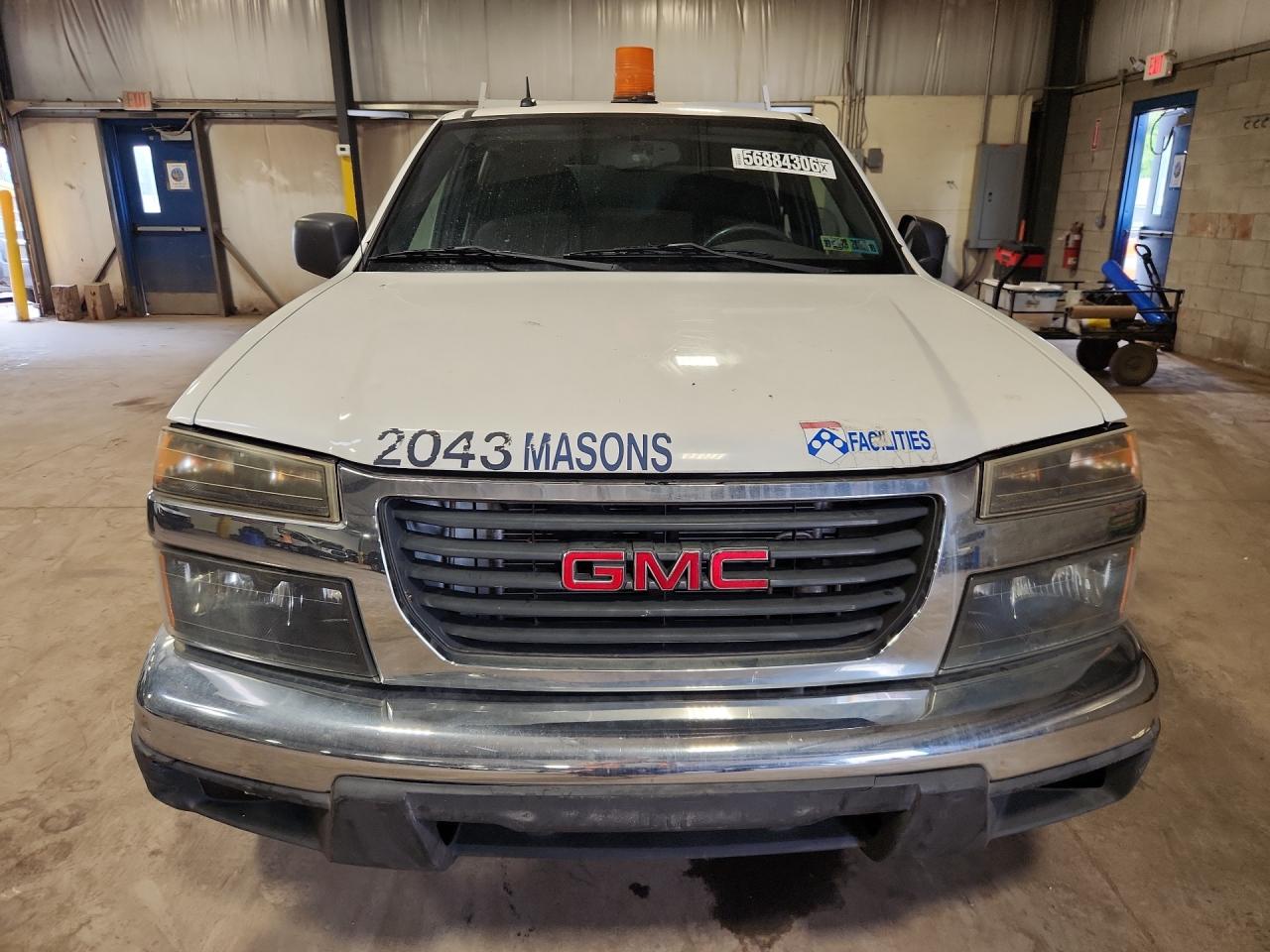 2008 Gmc Canyon Sle White vin: 1GTCS339688190810 Damage: Left Head Lamp, Faded, Repair Required
