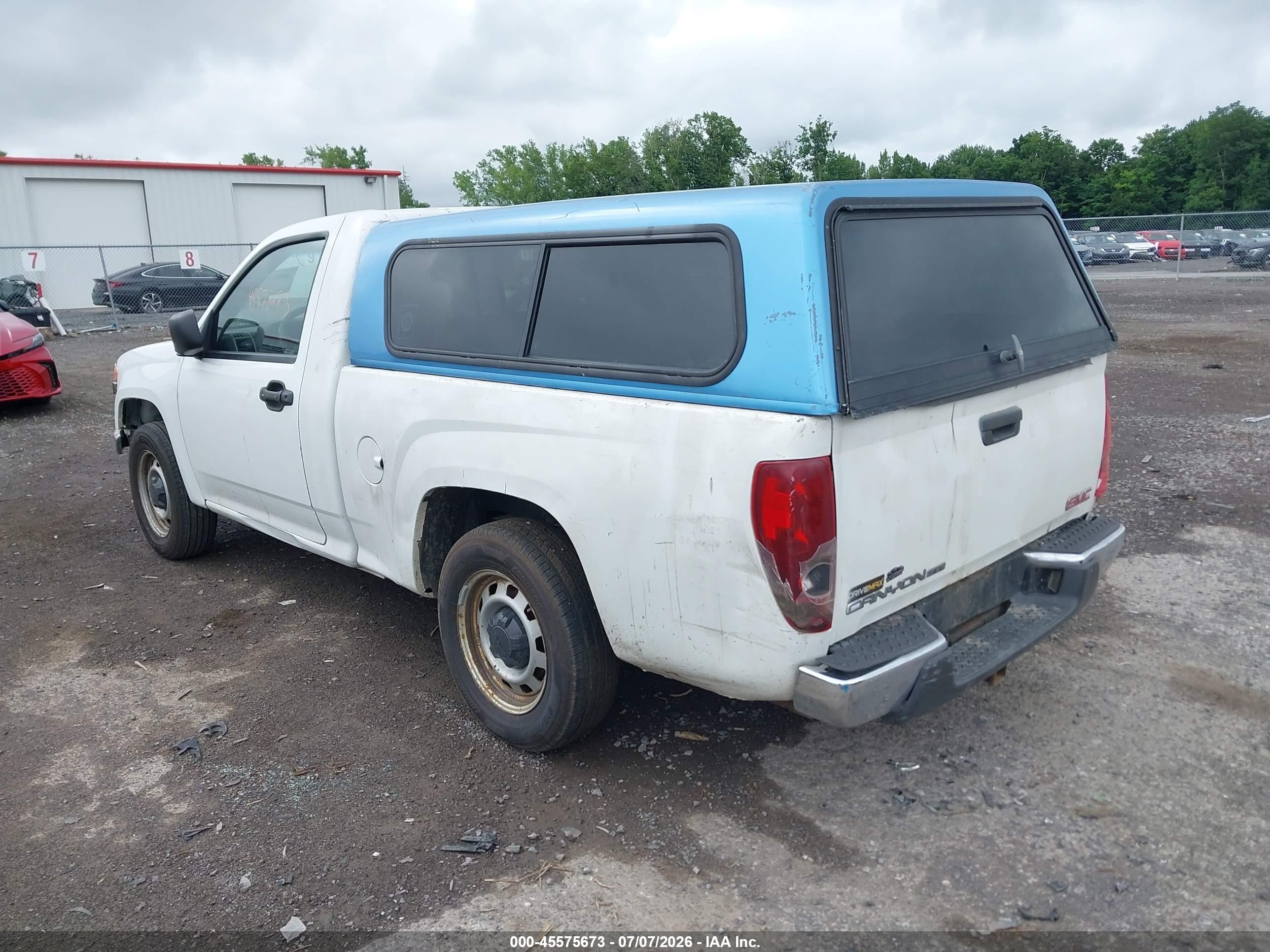 2010 Gmc Canyon Work Truck White vin: 1GTCSBD92A8148455