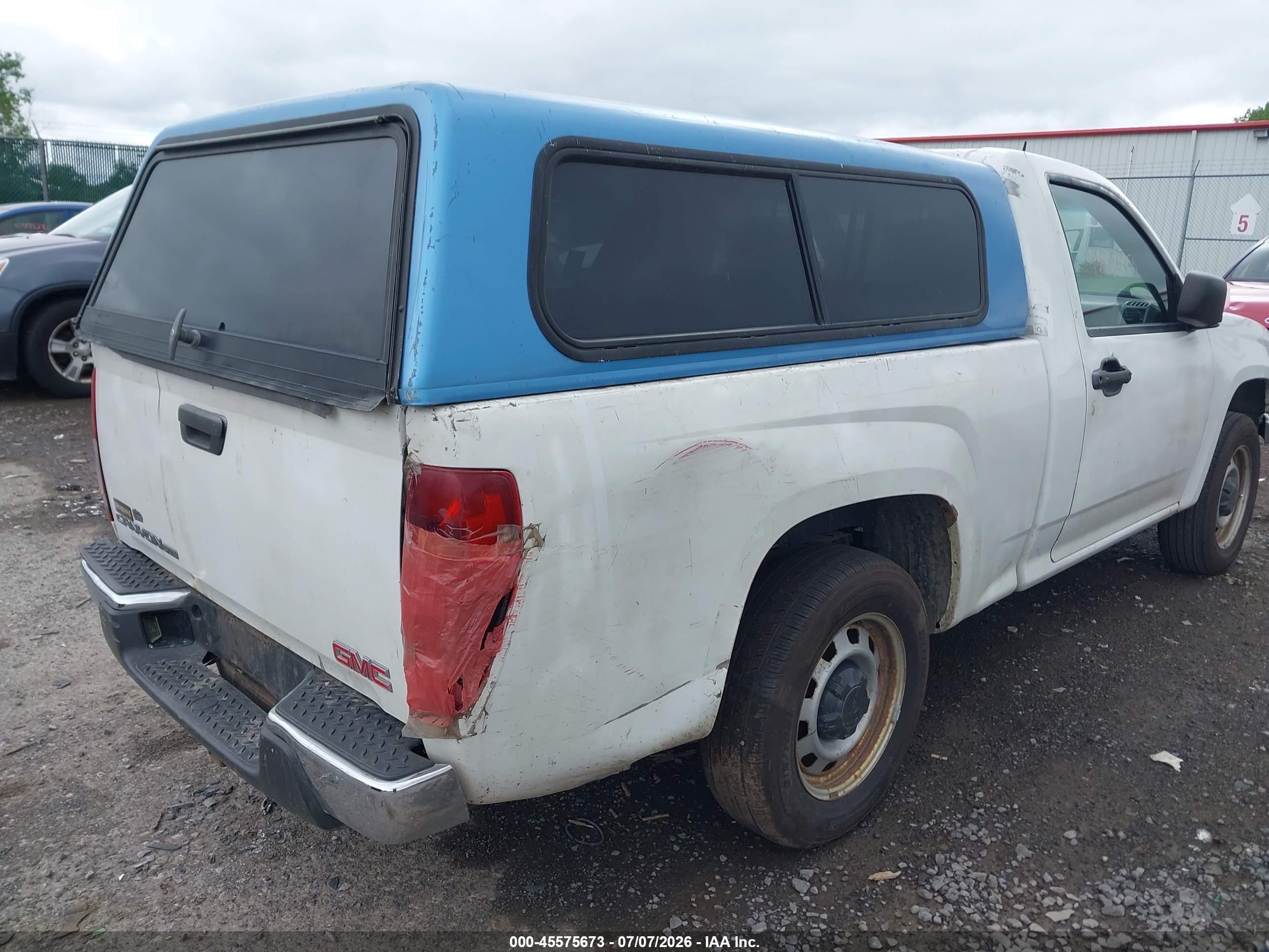 2010 Gmc Canyon Work Truck White vin: 1GTCSBD92A8148455