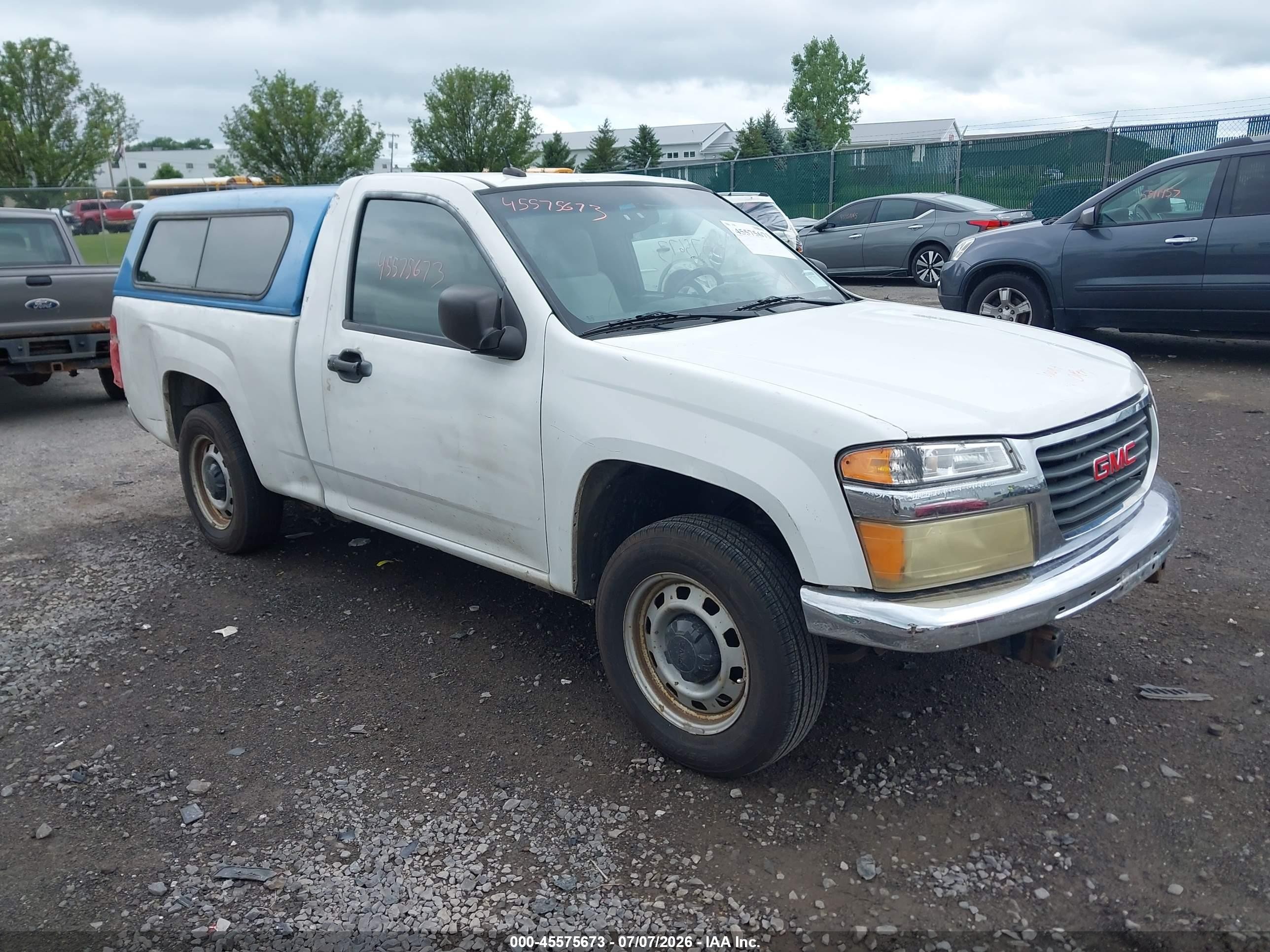 2010 Gmc Canyon Work Truck White vin: 1GTCSBD92A8148455