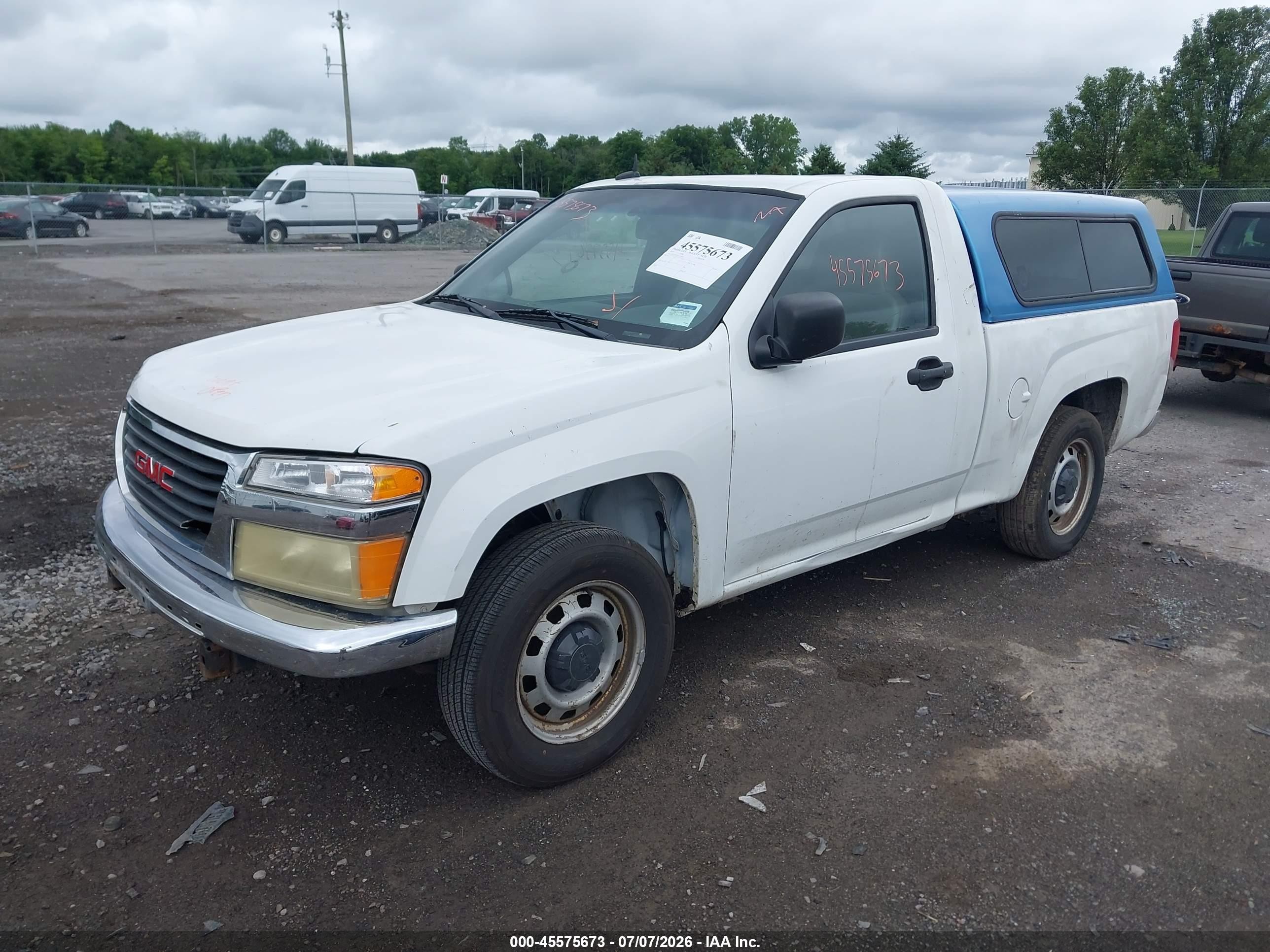 2010 Gmc Canyon Work Truck White vin: 1GTCSBD92A8148455