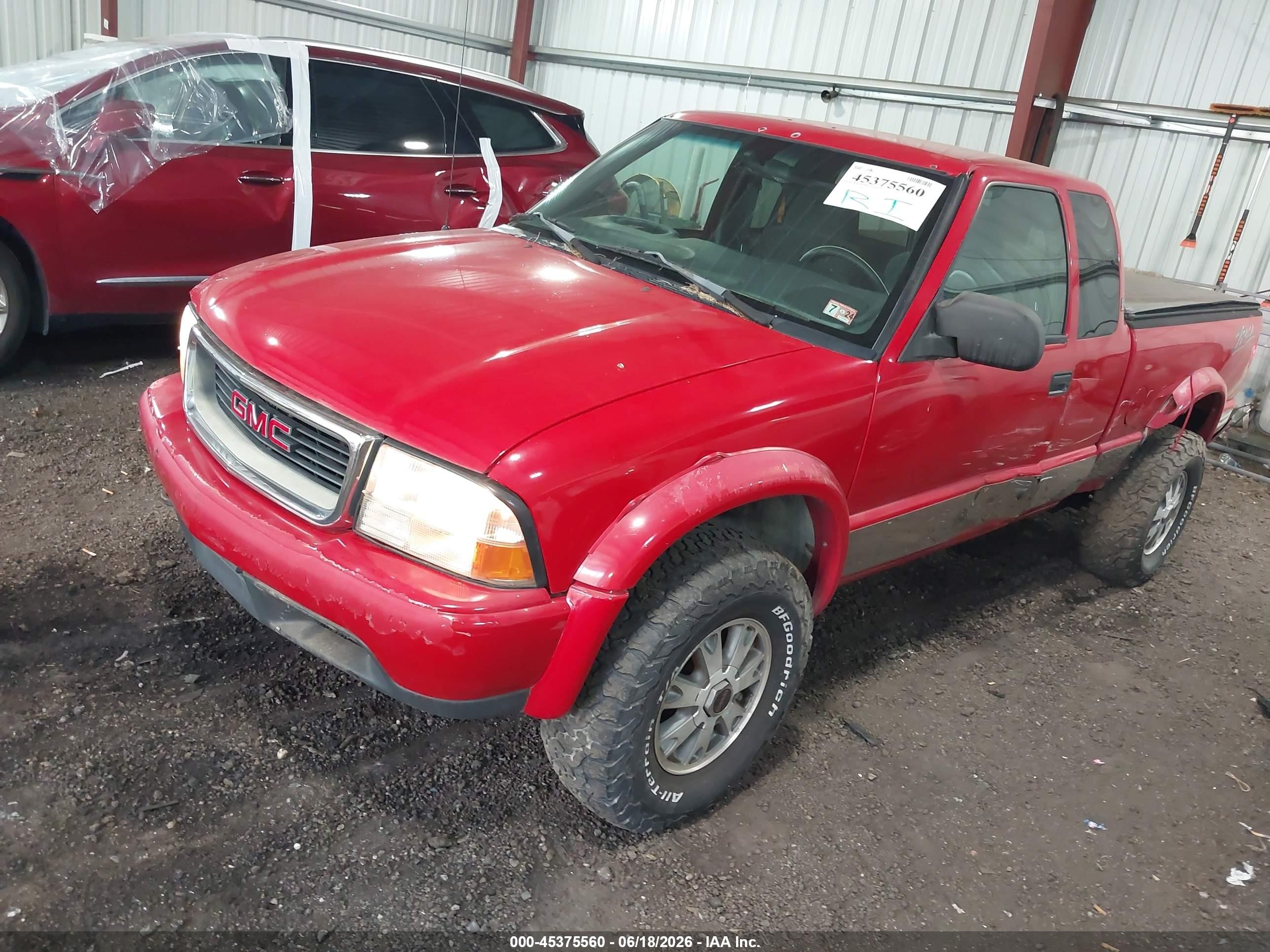 2002 Gmc Sonoma Sls Red vin: 1GTCT19W028171708