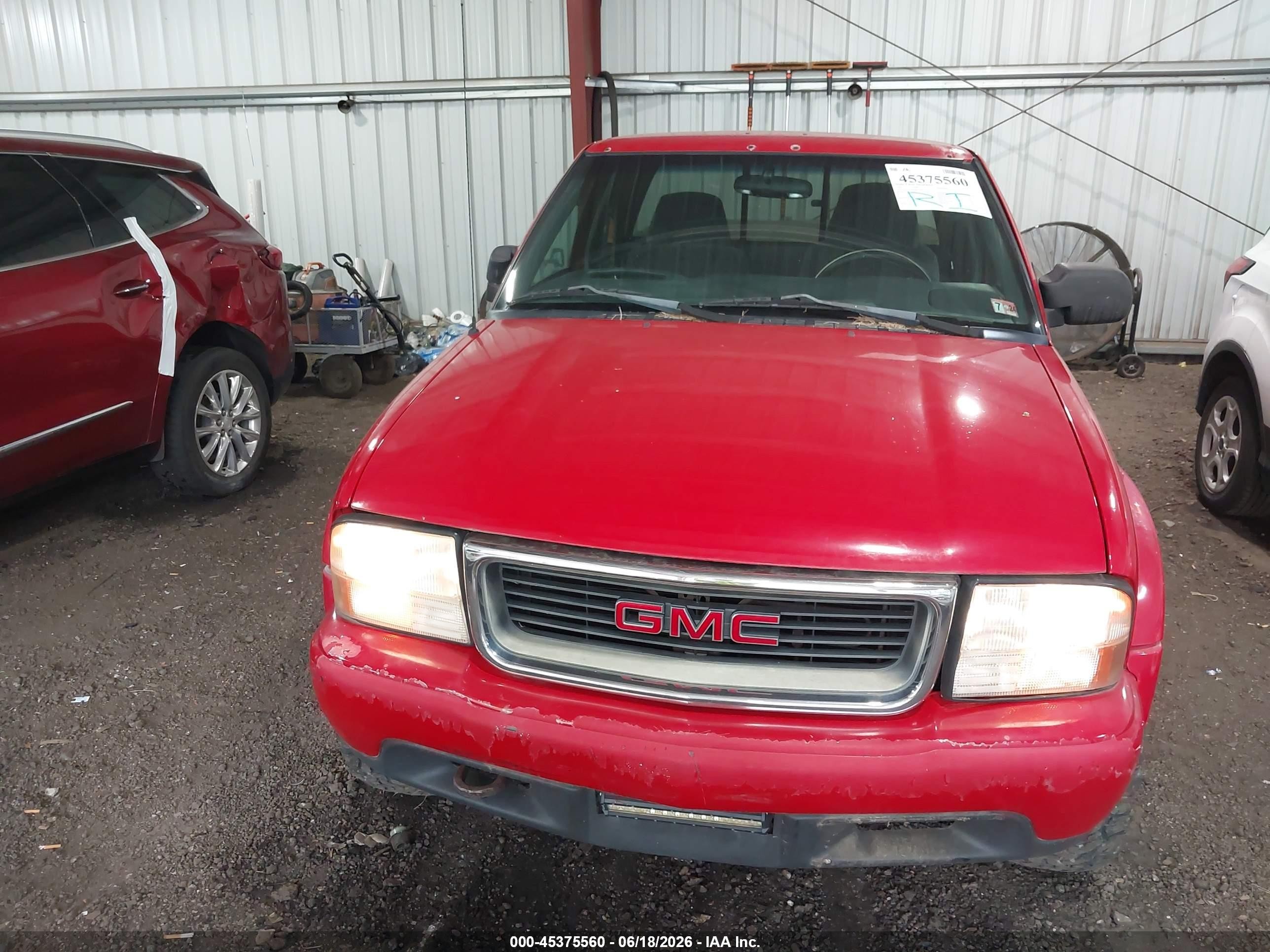 2002 Gmc Sonoma Sls Red vin: 1GTCT19W028171708