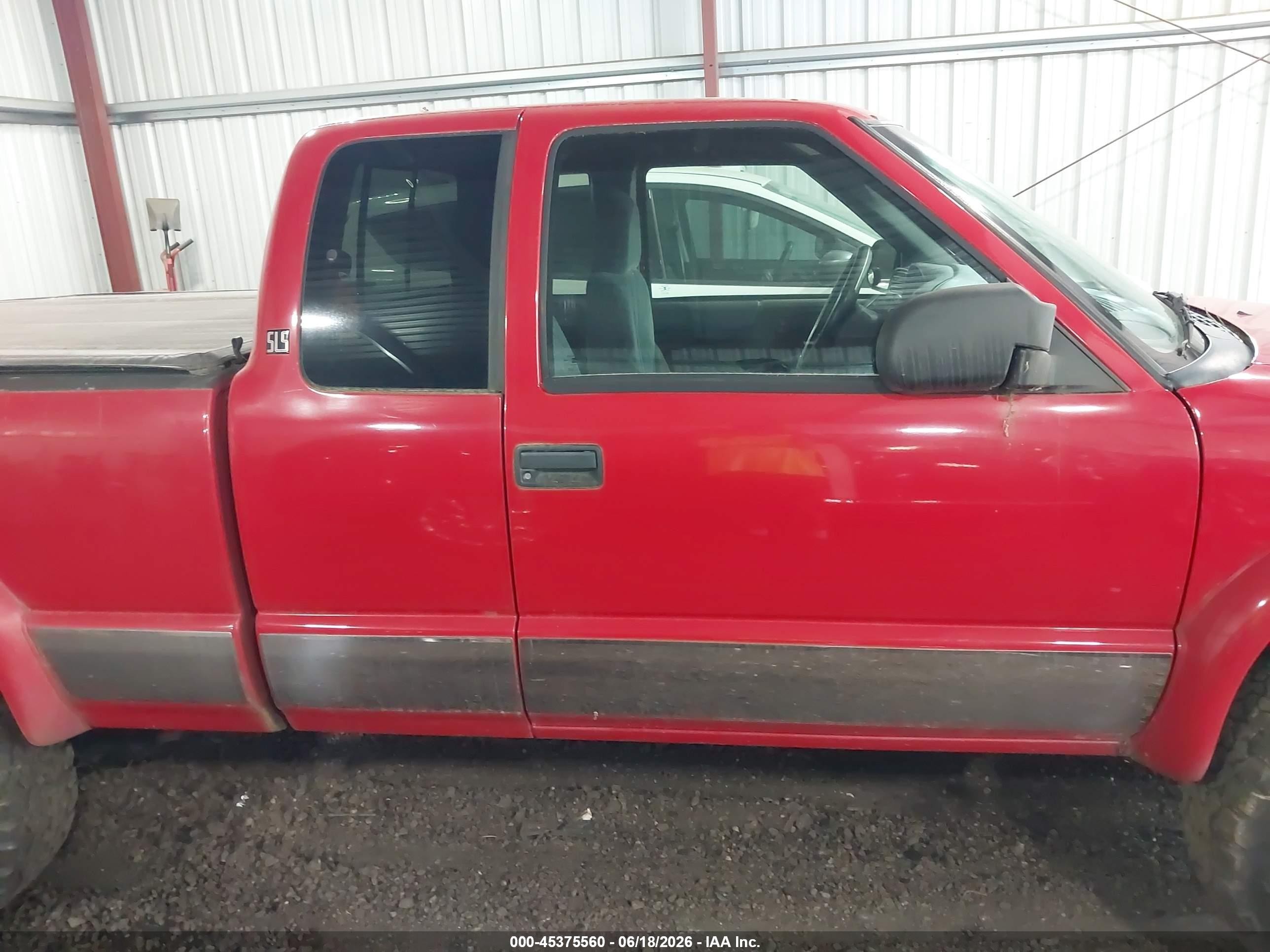 2002 Gmc Sonoma Sls Red vin: 1GTCT19W028171708