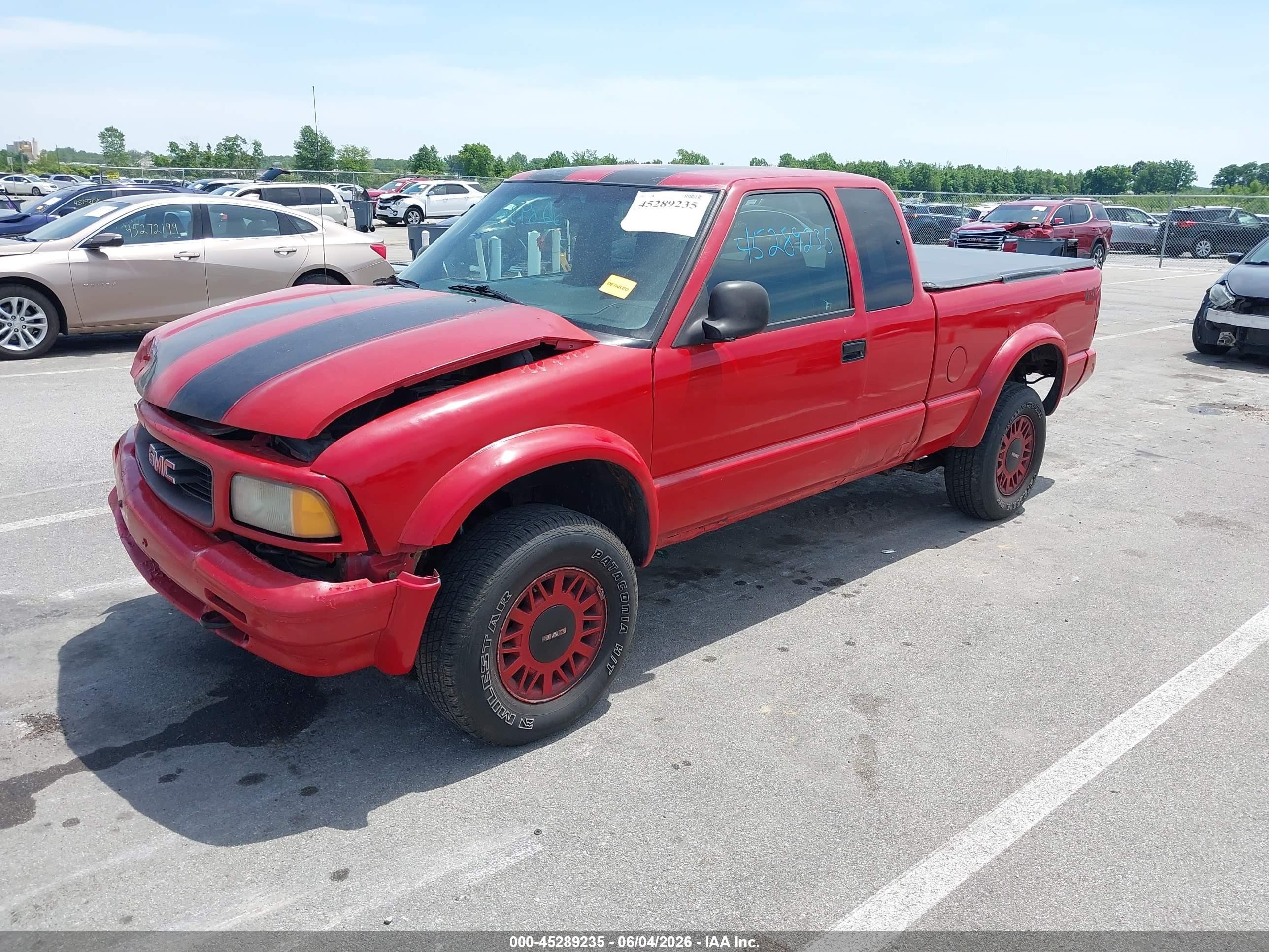 1997 Gmc Sonoma Sls Wideside Red vin: 1GTCT19W9V8520031