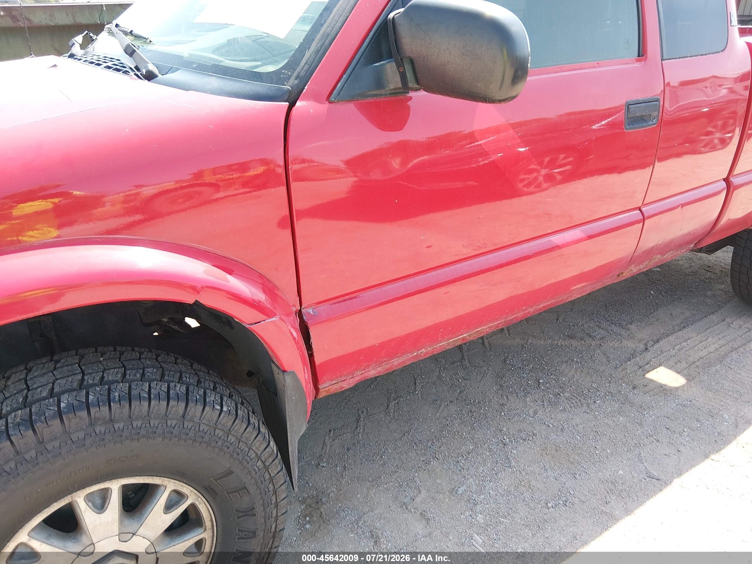 2003 Gmc Sonoma Sls Red vin: 1GTCT19X138178631