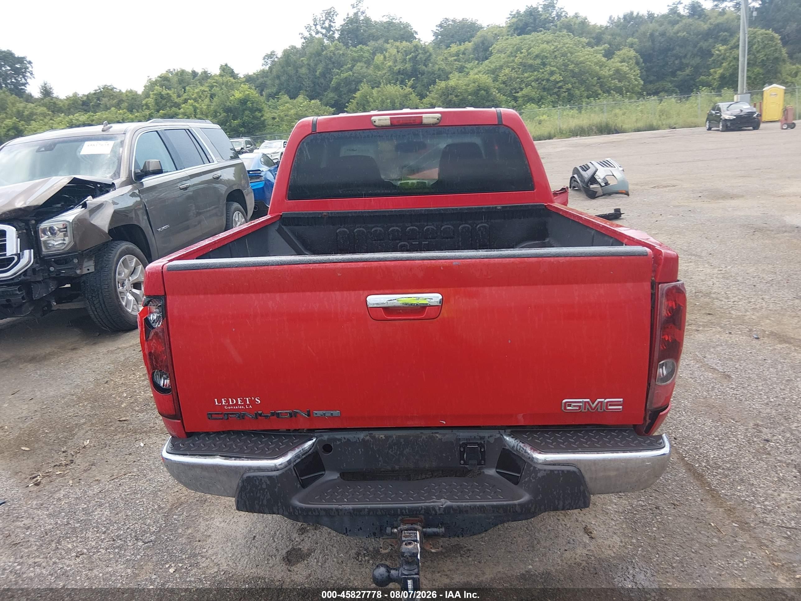 2012 Gmc Canyon Sle1 Red vin: 1GTD5MFE7C8106934