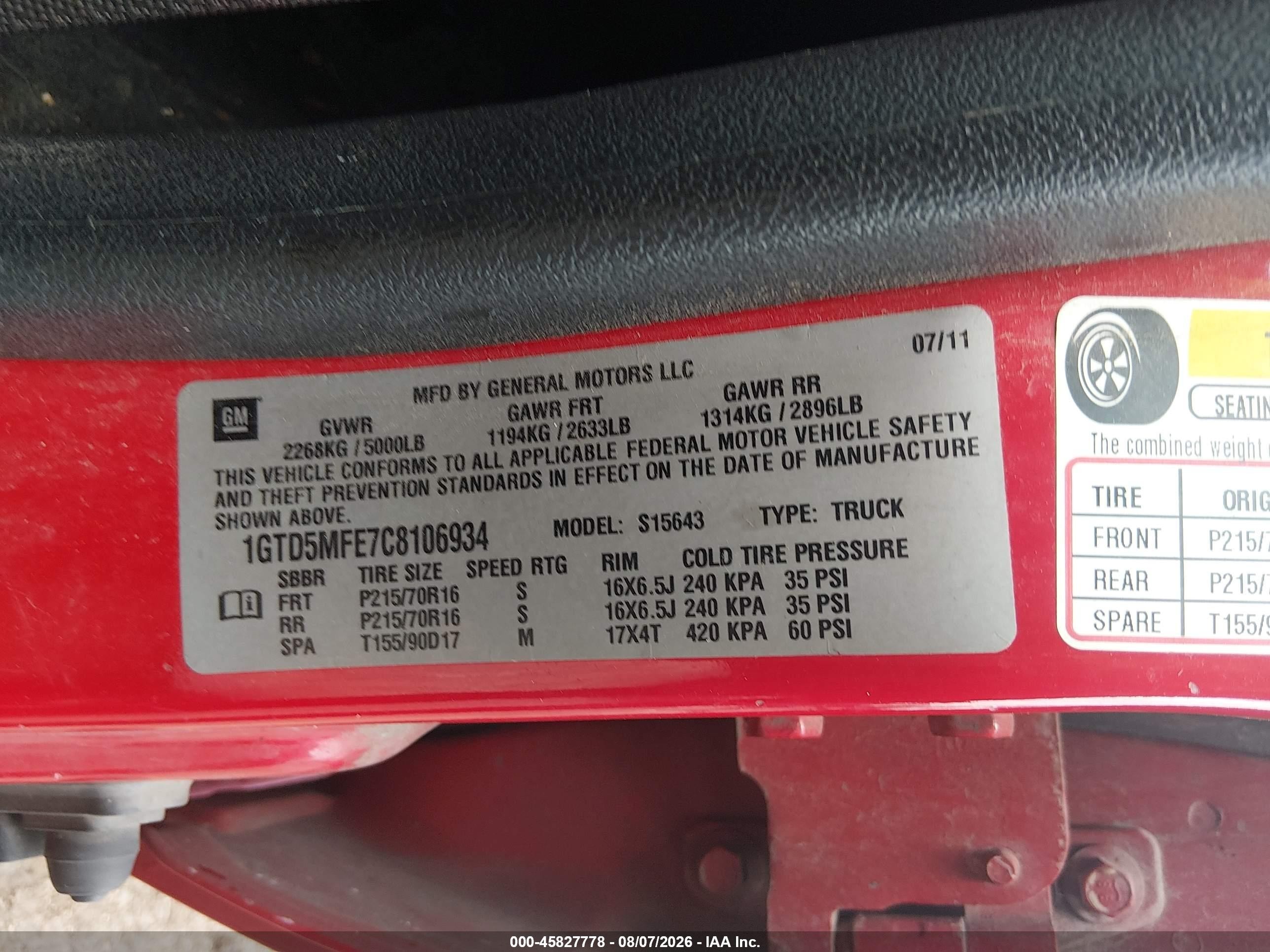 2012 Gmc Canyon Sle1 Red vin: 1GTD5MFE7C8106934