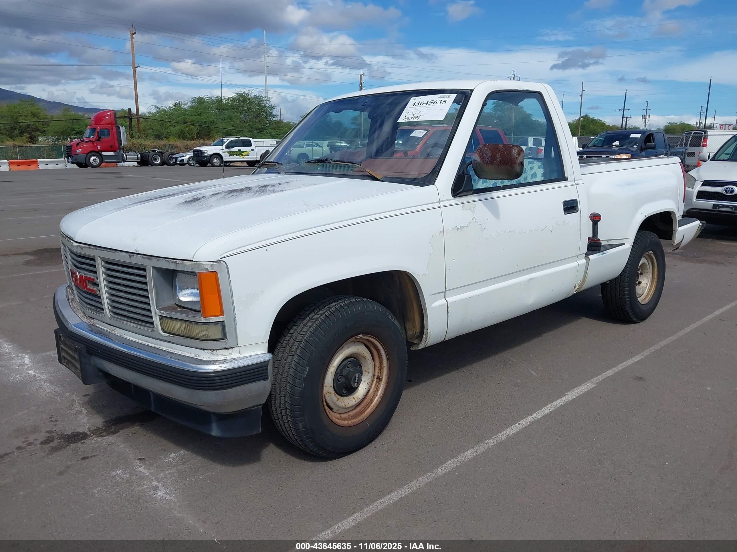 1989 Gmc Sierra C1500 Белый vin: 1GTDC14H0KZ538291
