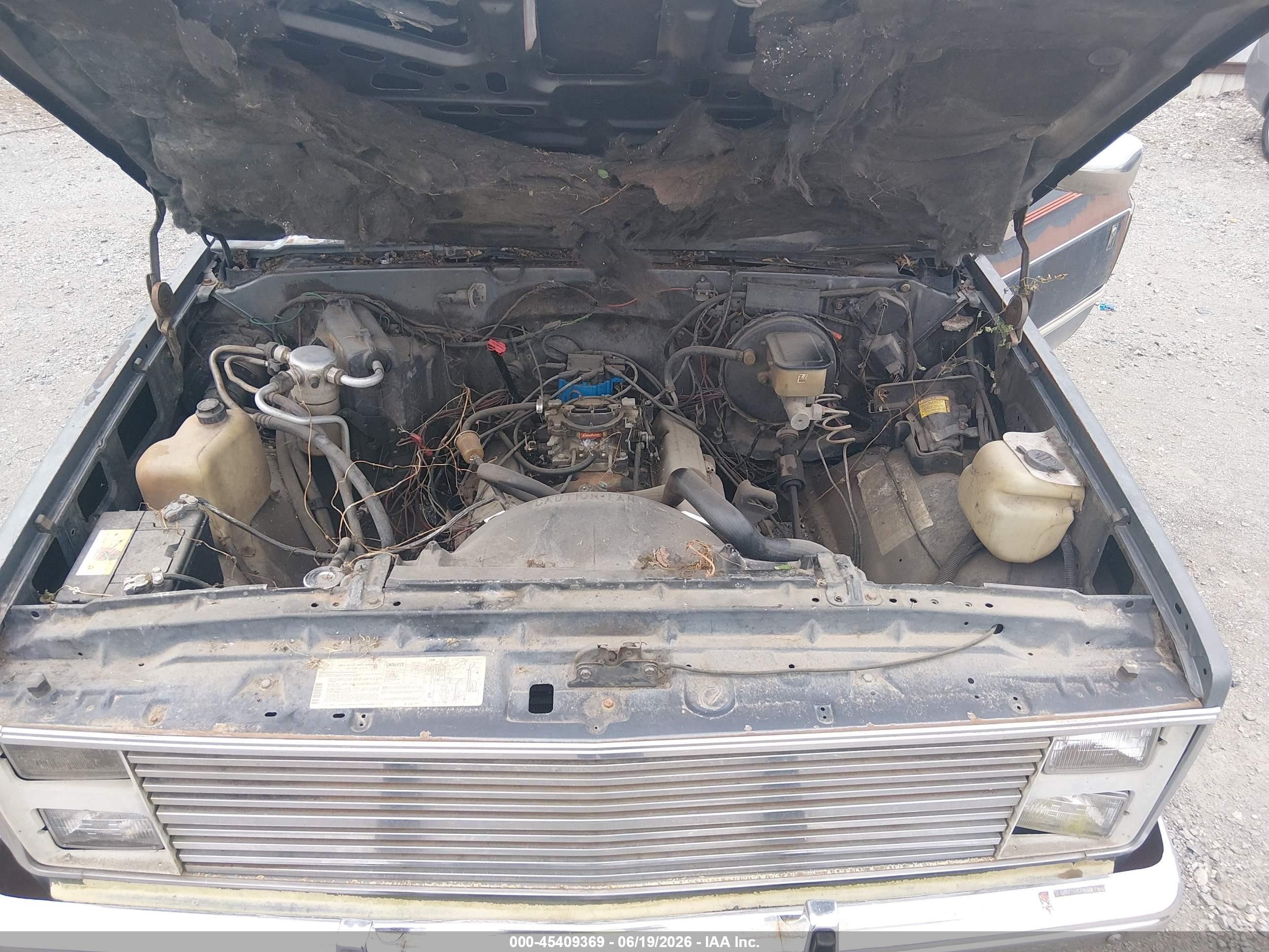 1986 Gmc C1500 Gray vin: 1GTDC14H5GF728953