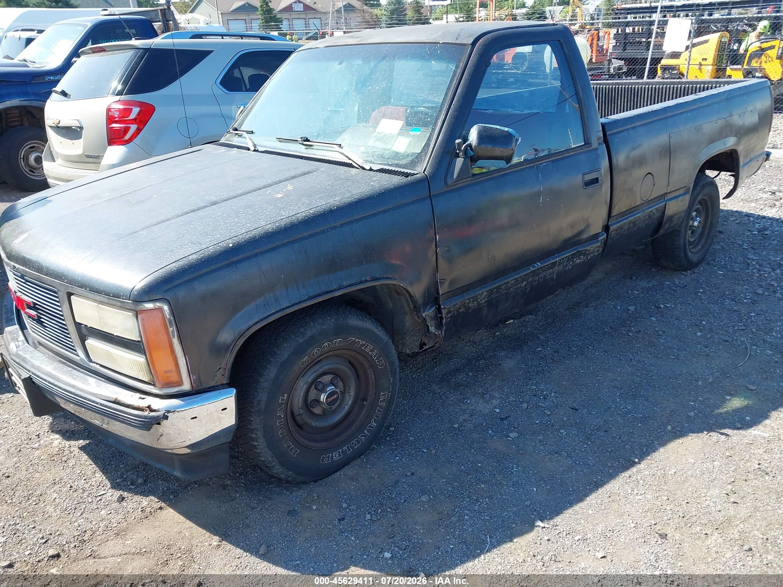 1990 Gmc Sierra C1500 Black vin: 1GTDC14H6LE516692