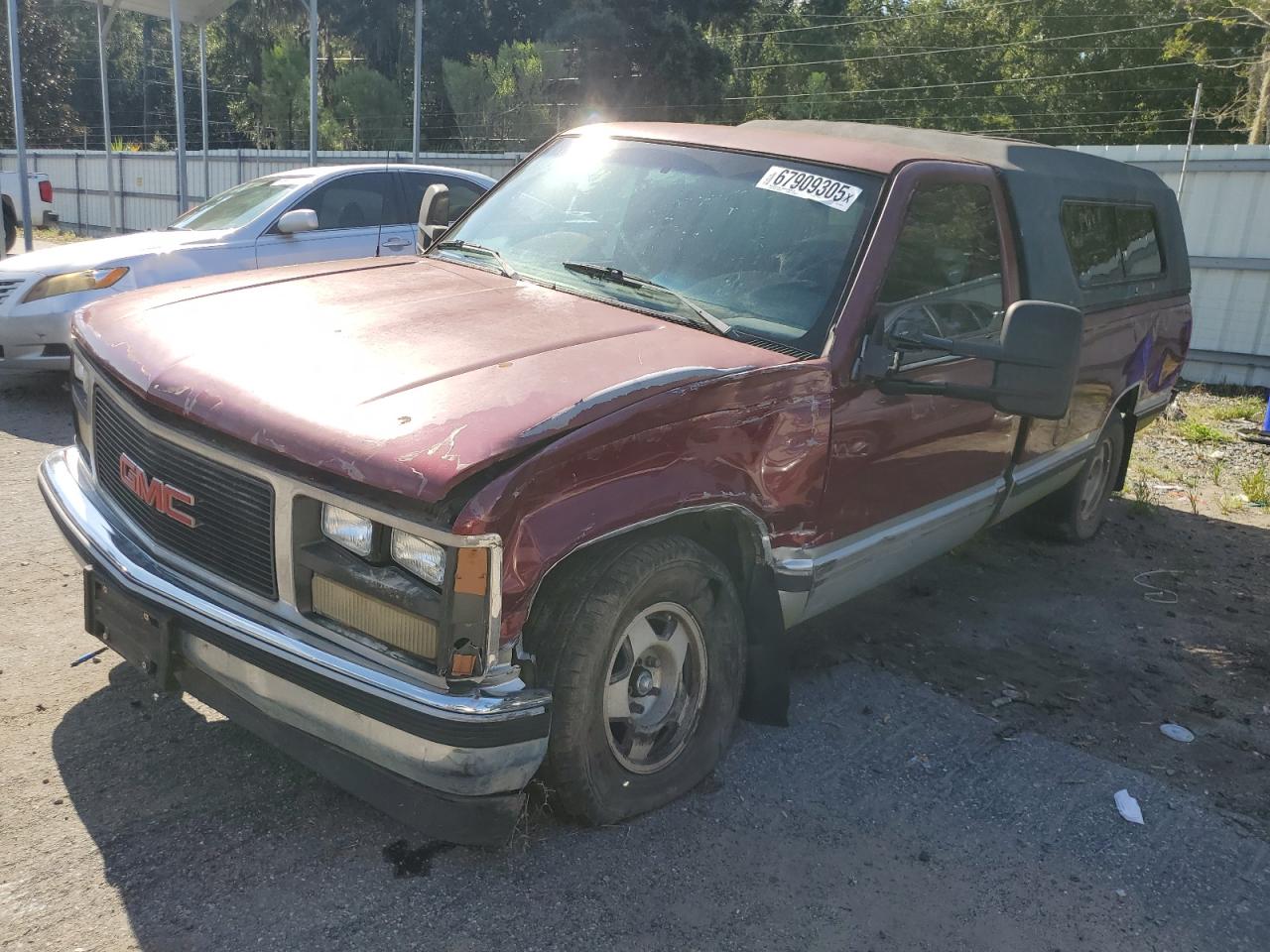 1989 Gmc Sierra C1500 Burgundy vin: 1GTDC14K2KE536979