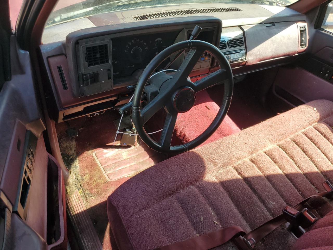 1989 Gmc Sierra C1500 Burgundy vin: 1GTDC14K2KE536979