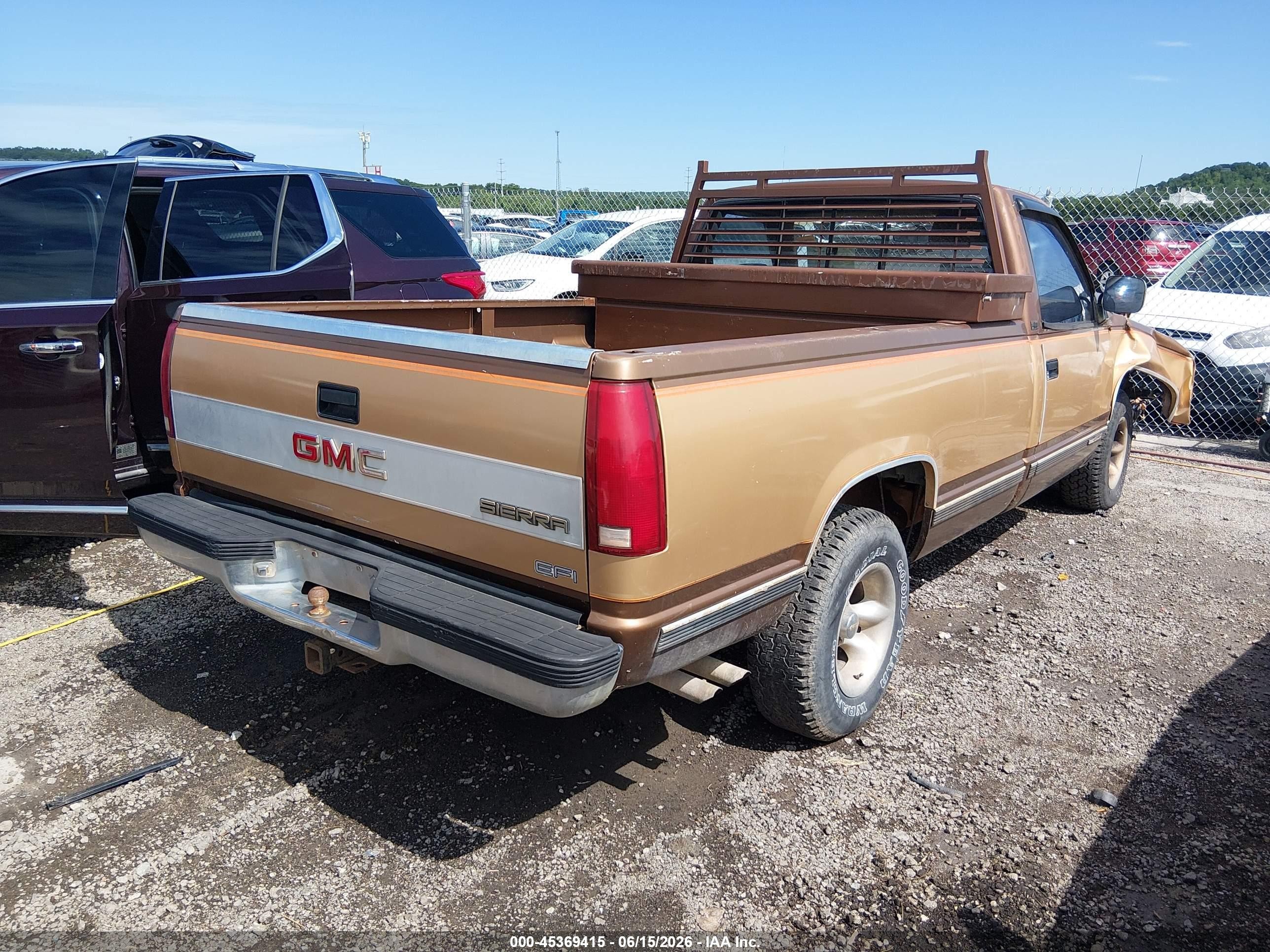 1989 Gmc Sierra C1500 Brown vin: 1GTDC14K2KZ550227