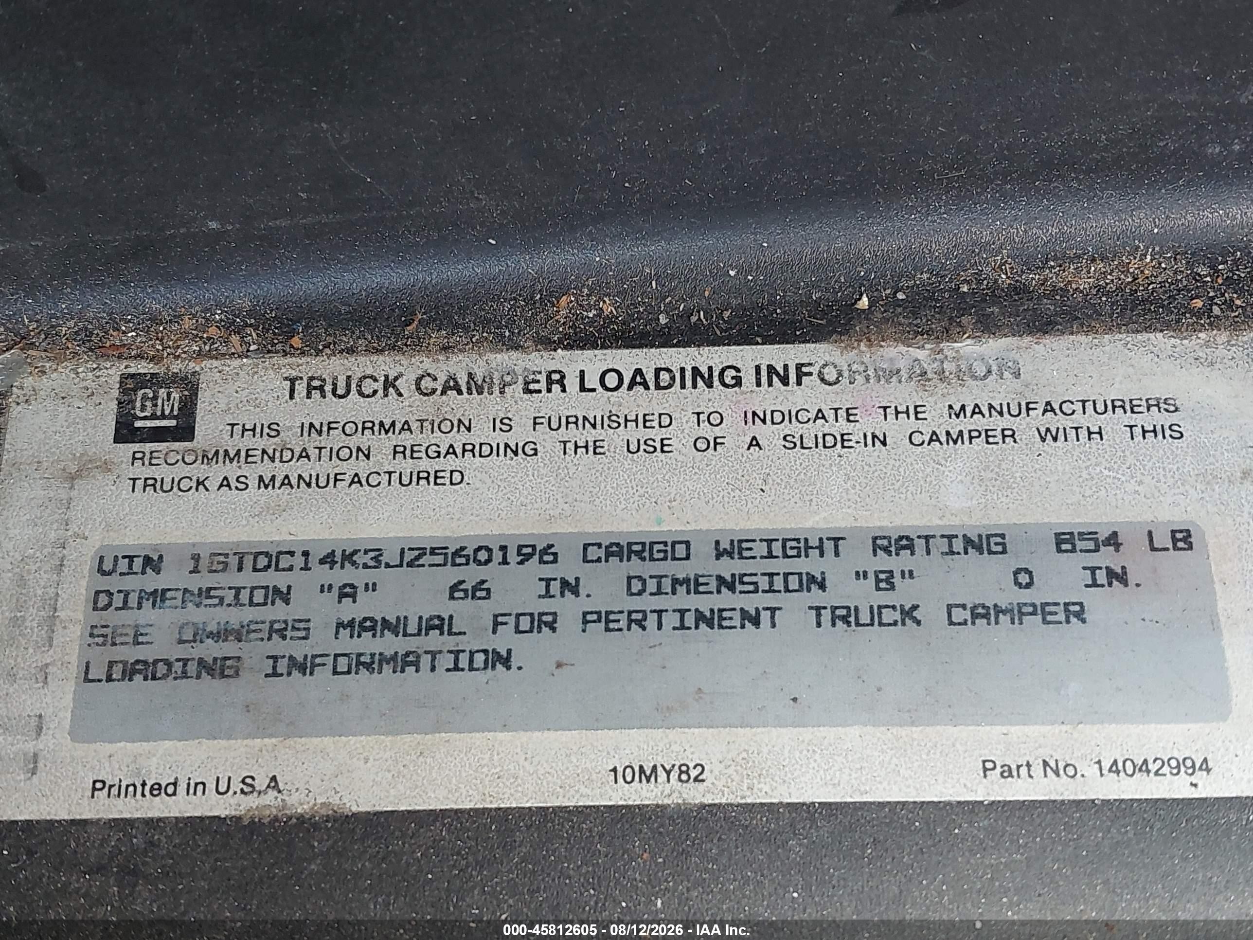 1988 Gmc Gmt-400 C1500 Brown vin: 1GTDC14K3JZ560196