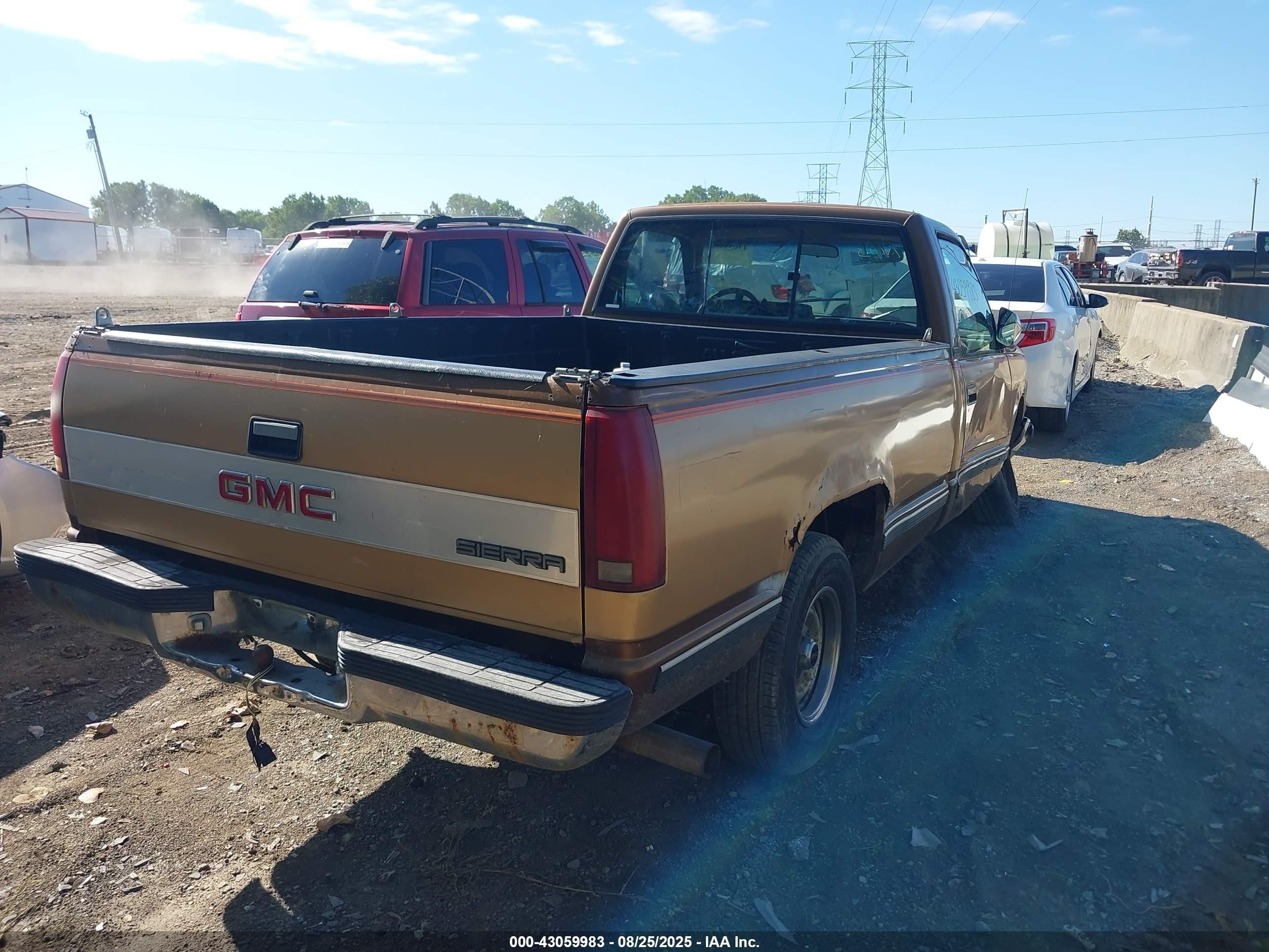 1989 Gmc Sierra C1500 Brown vin: 1GTDC14K5KZ529078