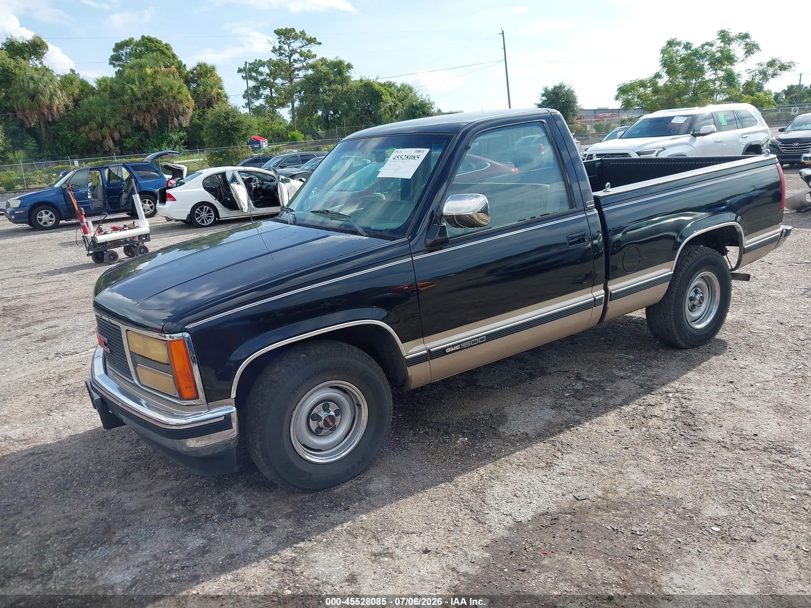 1991 Gmc Sierra C1500 Black vin: 1GTDC14K8MZ509099