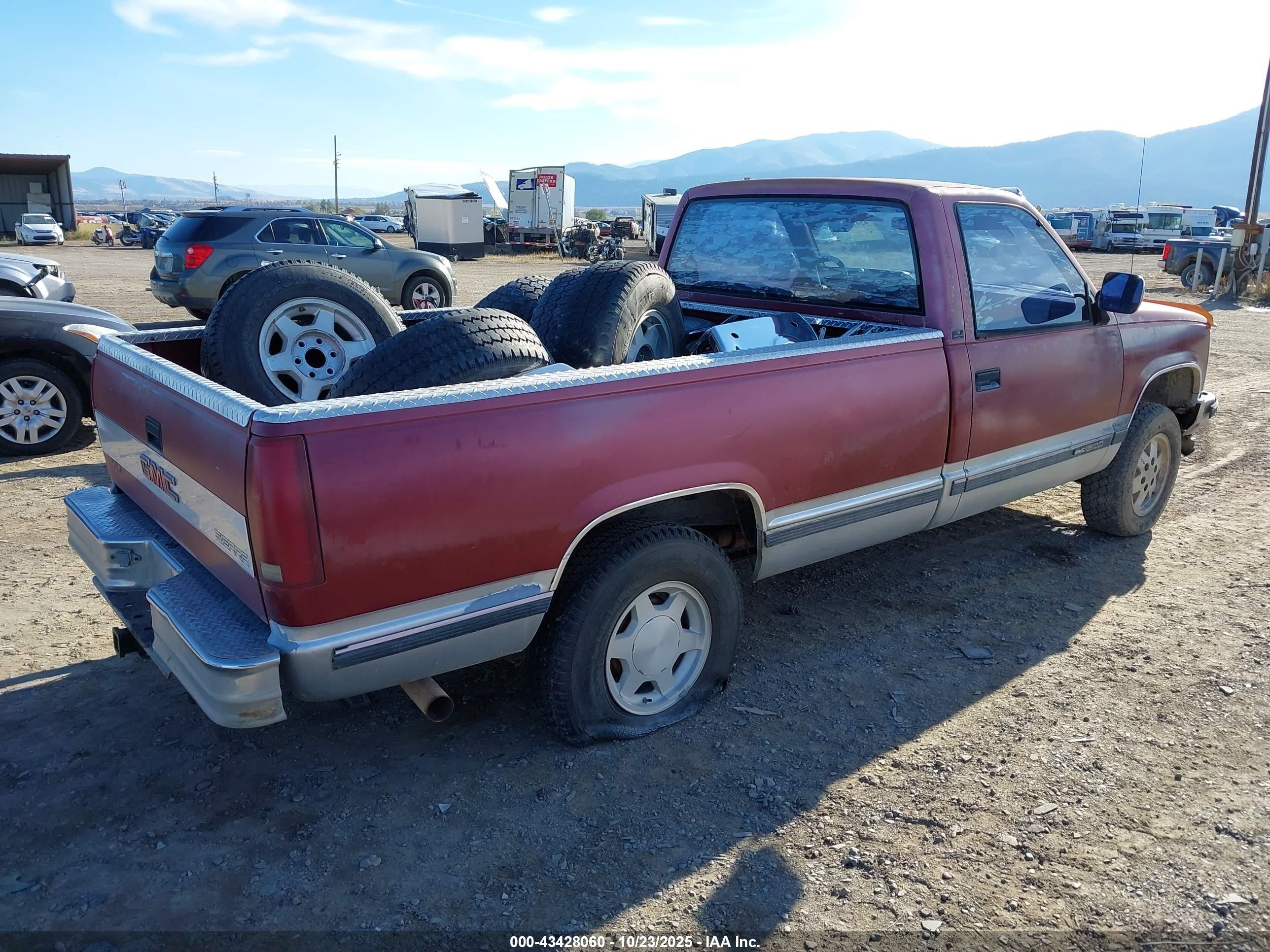 1988 Gmc Gmt-400 K1500 Red vin: 1GTDK14K3JE505547