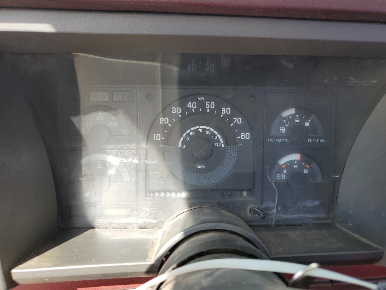1991 Gmc Sierra K1500 Burgundy vin: 1GTDK14K5MZ516398