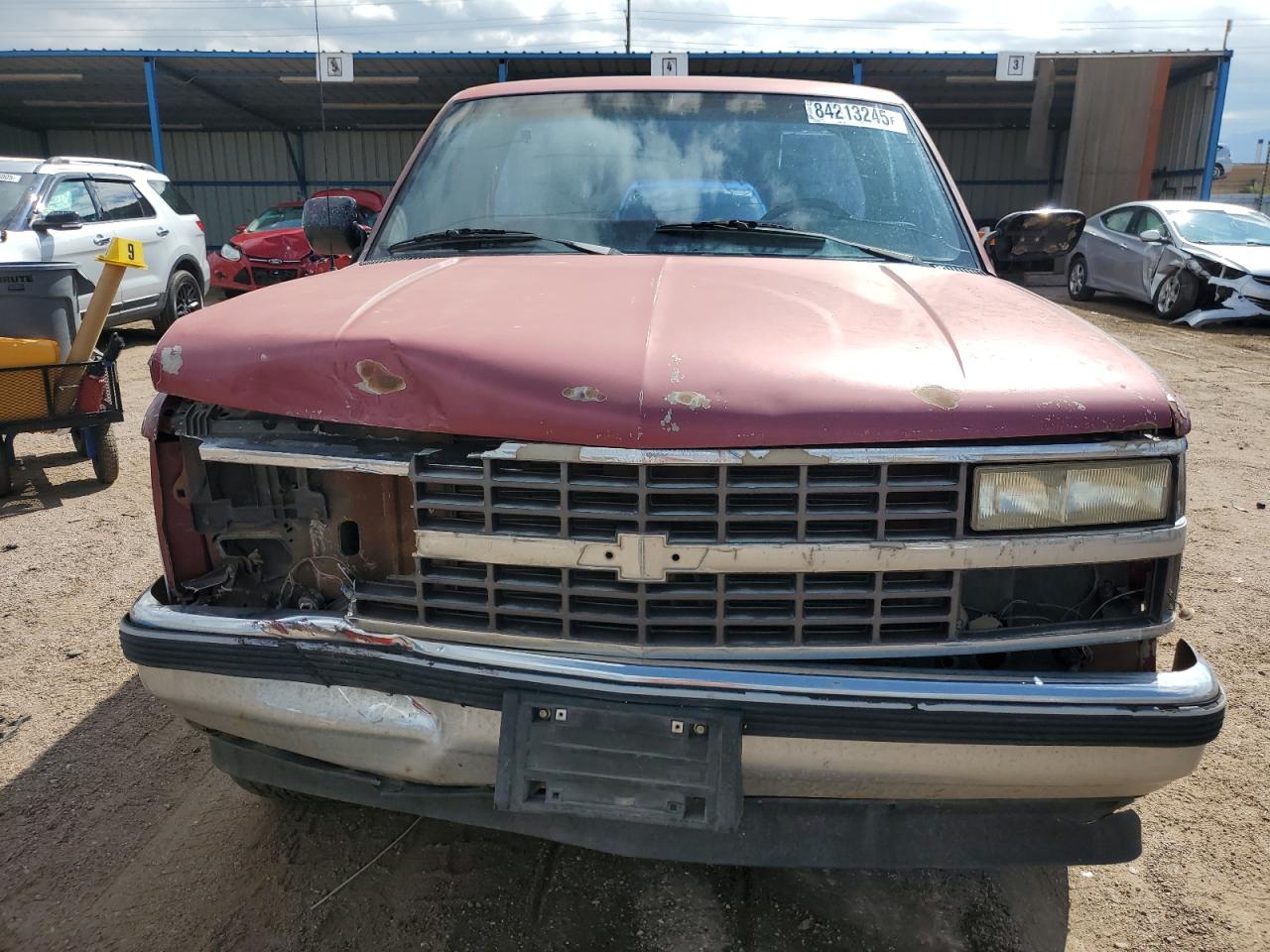 1991 Gmc Sierra K1500 Burgundy vin: 1GTDK14K5MZ516398