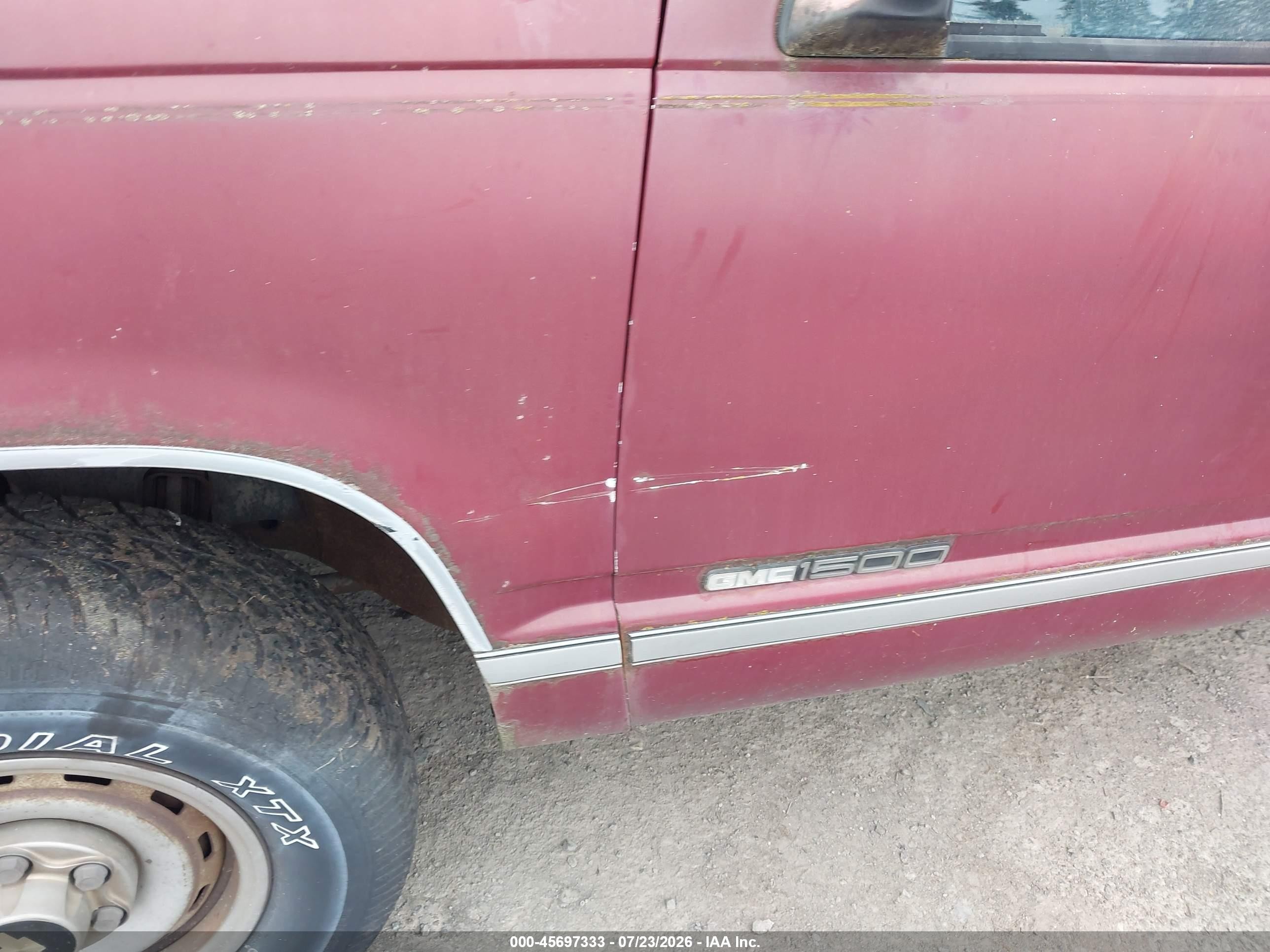 1989 Gmc Sierra K1500 Red vin: 1GTDK14Z7KE528019