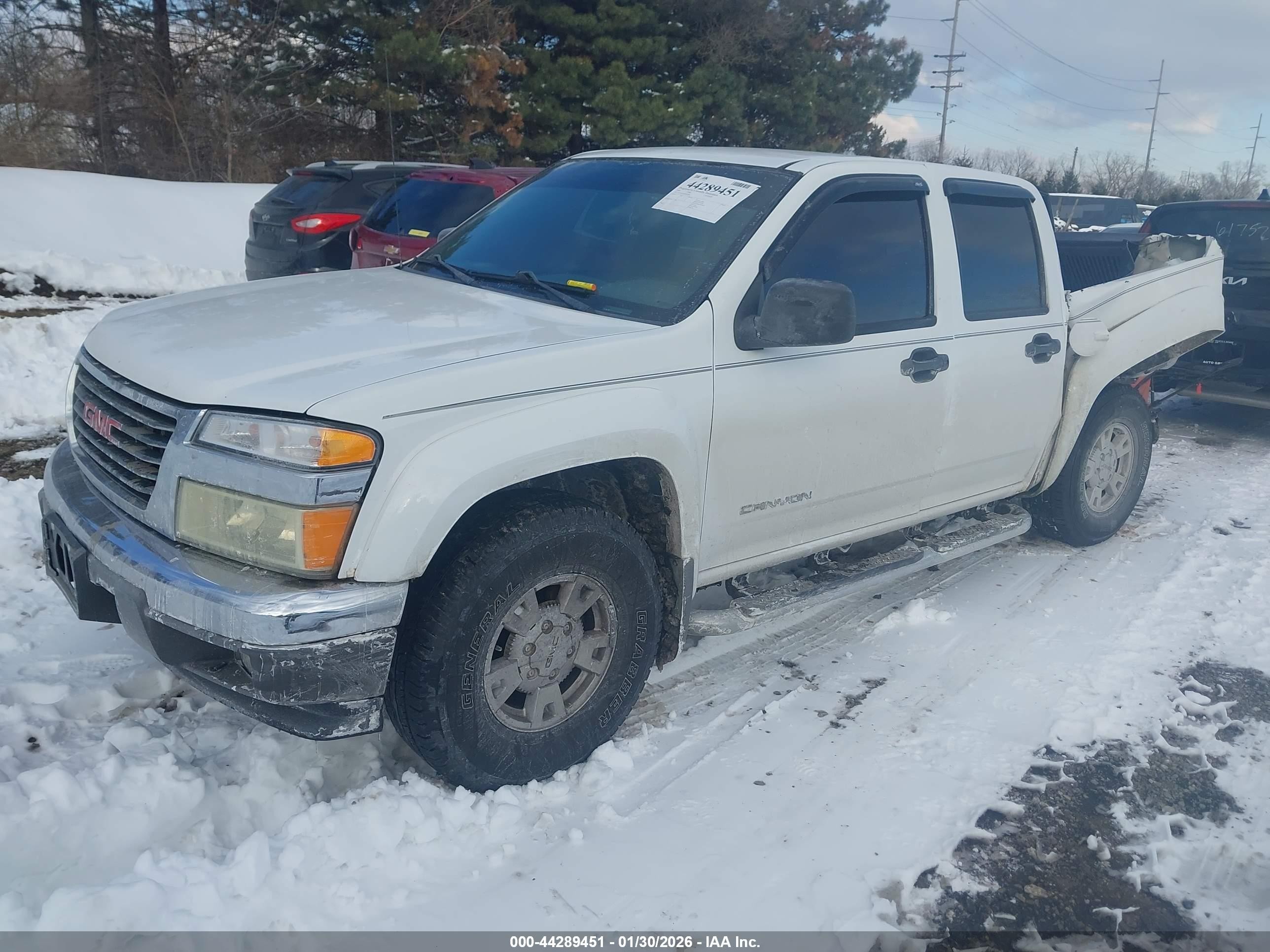2004 Gmc Canyon Sle White vin: 1GTDS136248207806