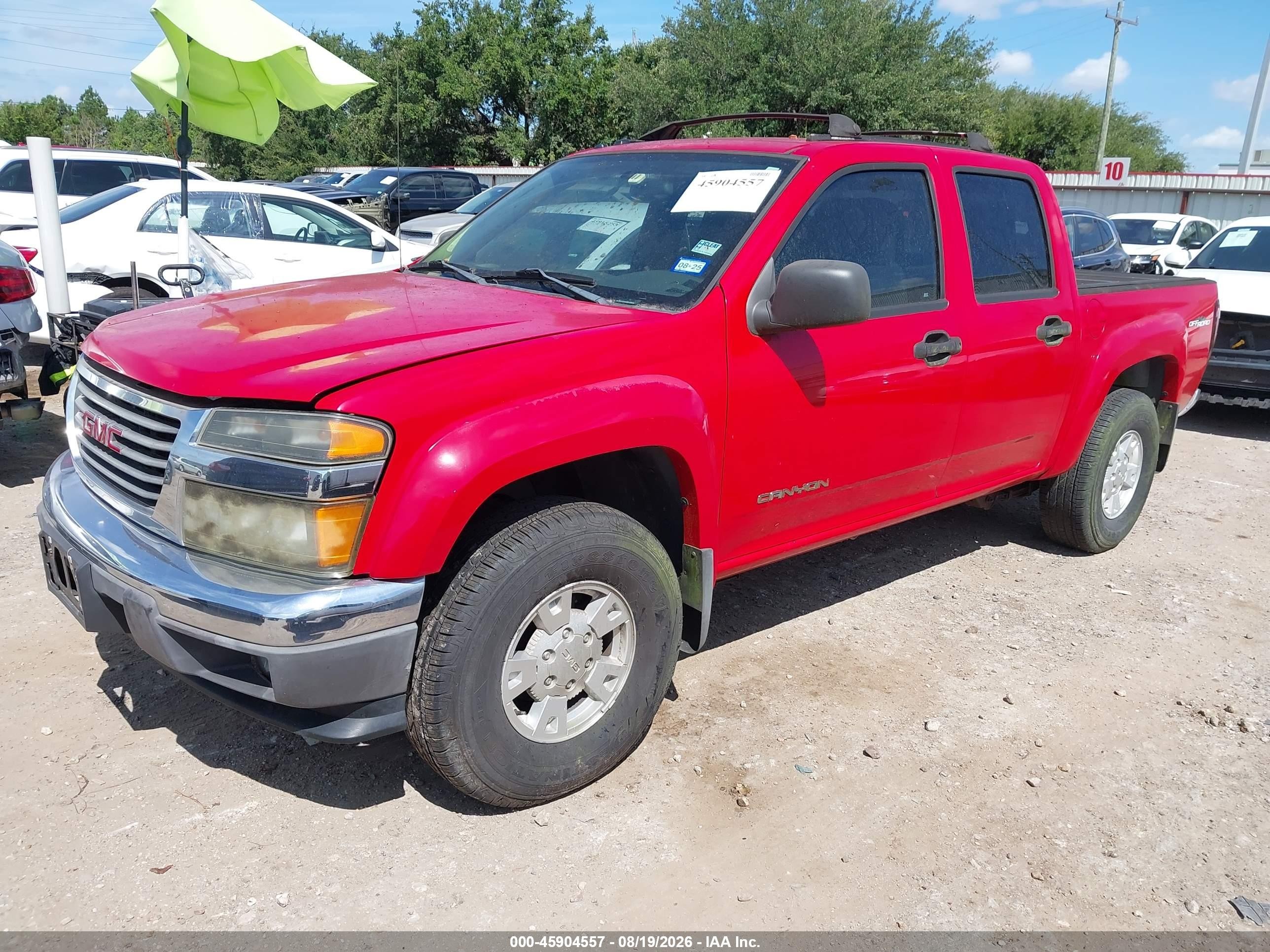 2005 Gmc Canyon Sle Red vin: 1GTDS136758216728