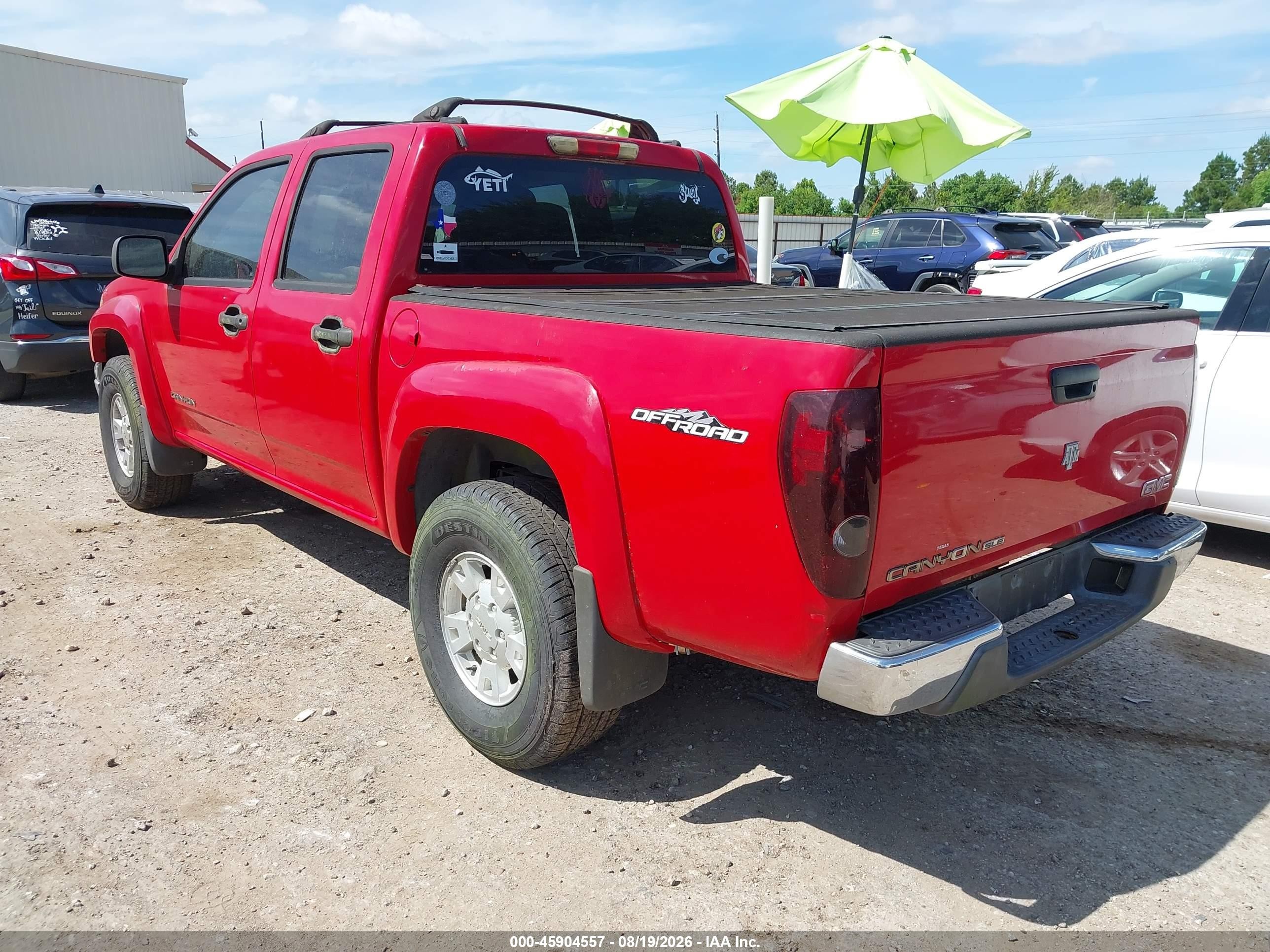 2005 Gmc Canyon Sle Red vin: 1GTDS136758216728