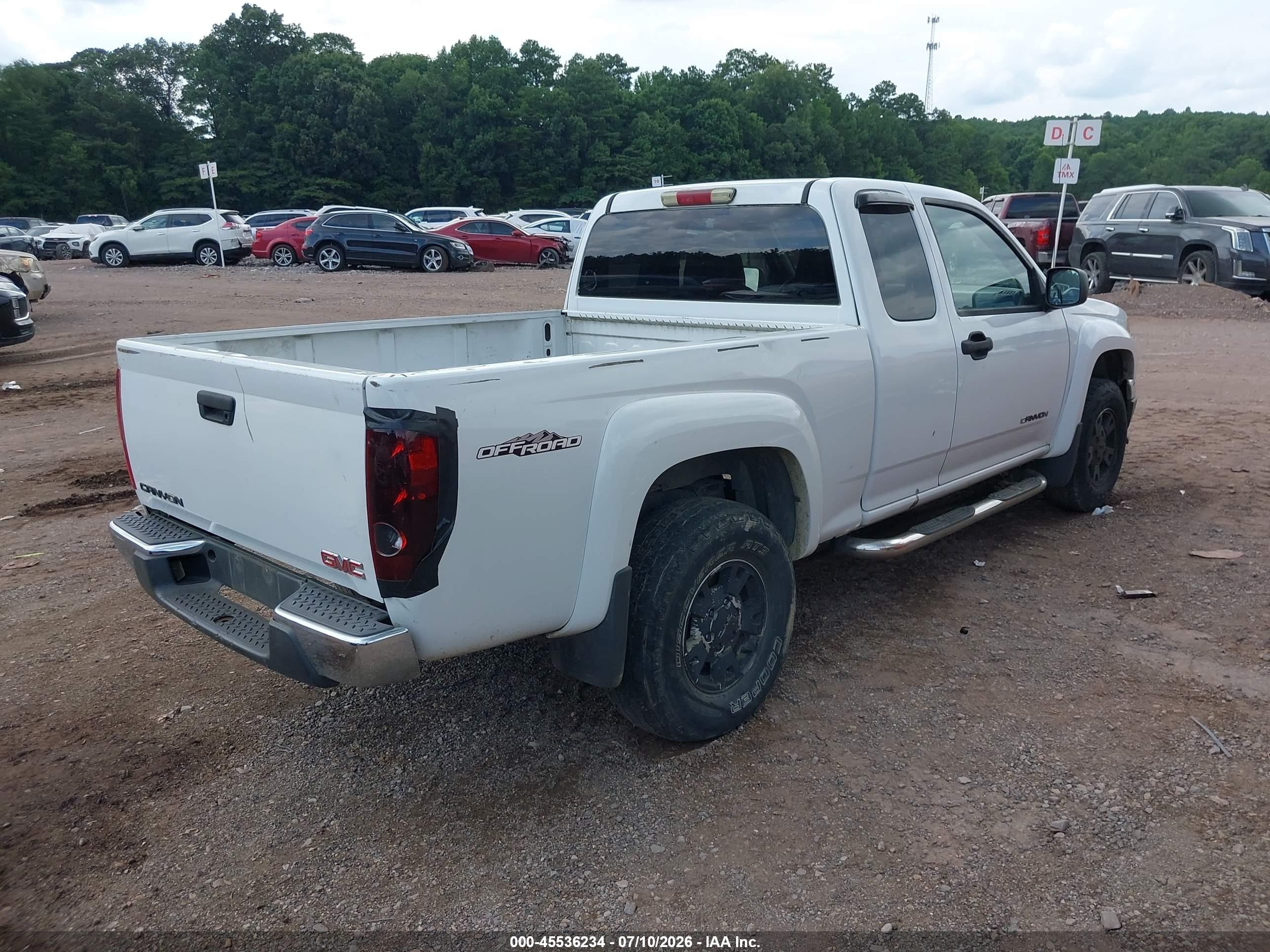 2005 Gmc Canyon Sl White vin: 1GTDS196658172485