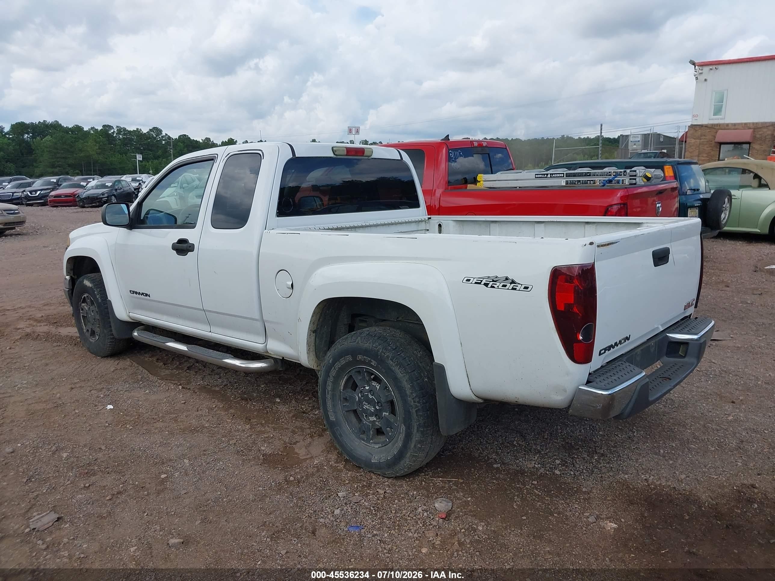 2005 Gmc Canyon Sl White vin: 1GTDS196658172485