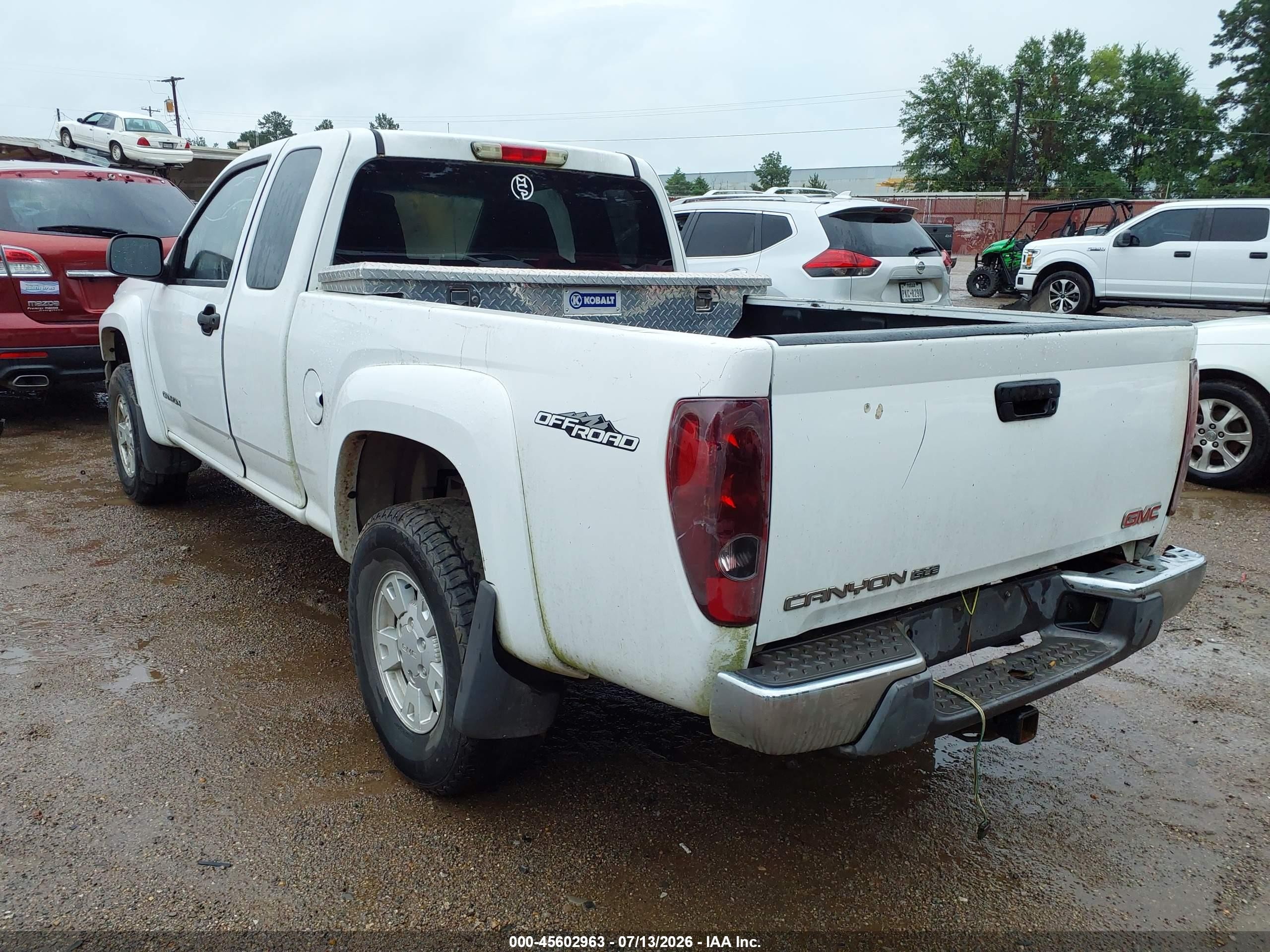 2005 Gmc Canyon Sle White vin: 1GTDS196858174304