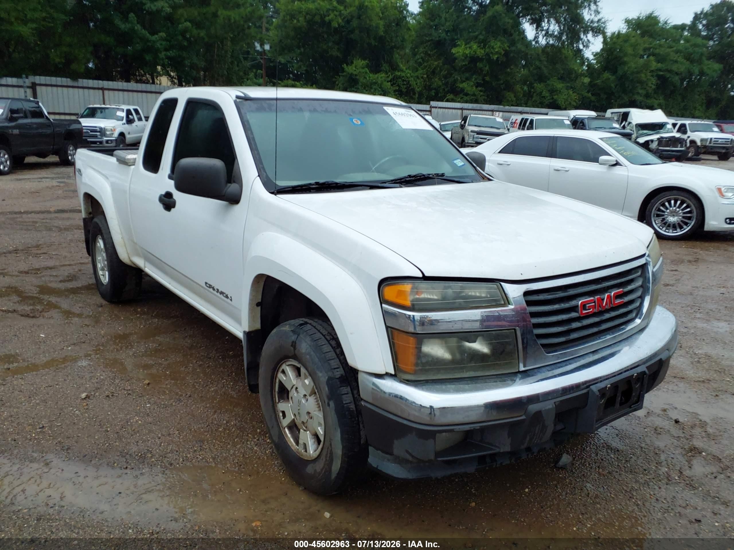 2005 Gmc Canyon Sle White vin: 1GTDS196858174304