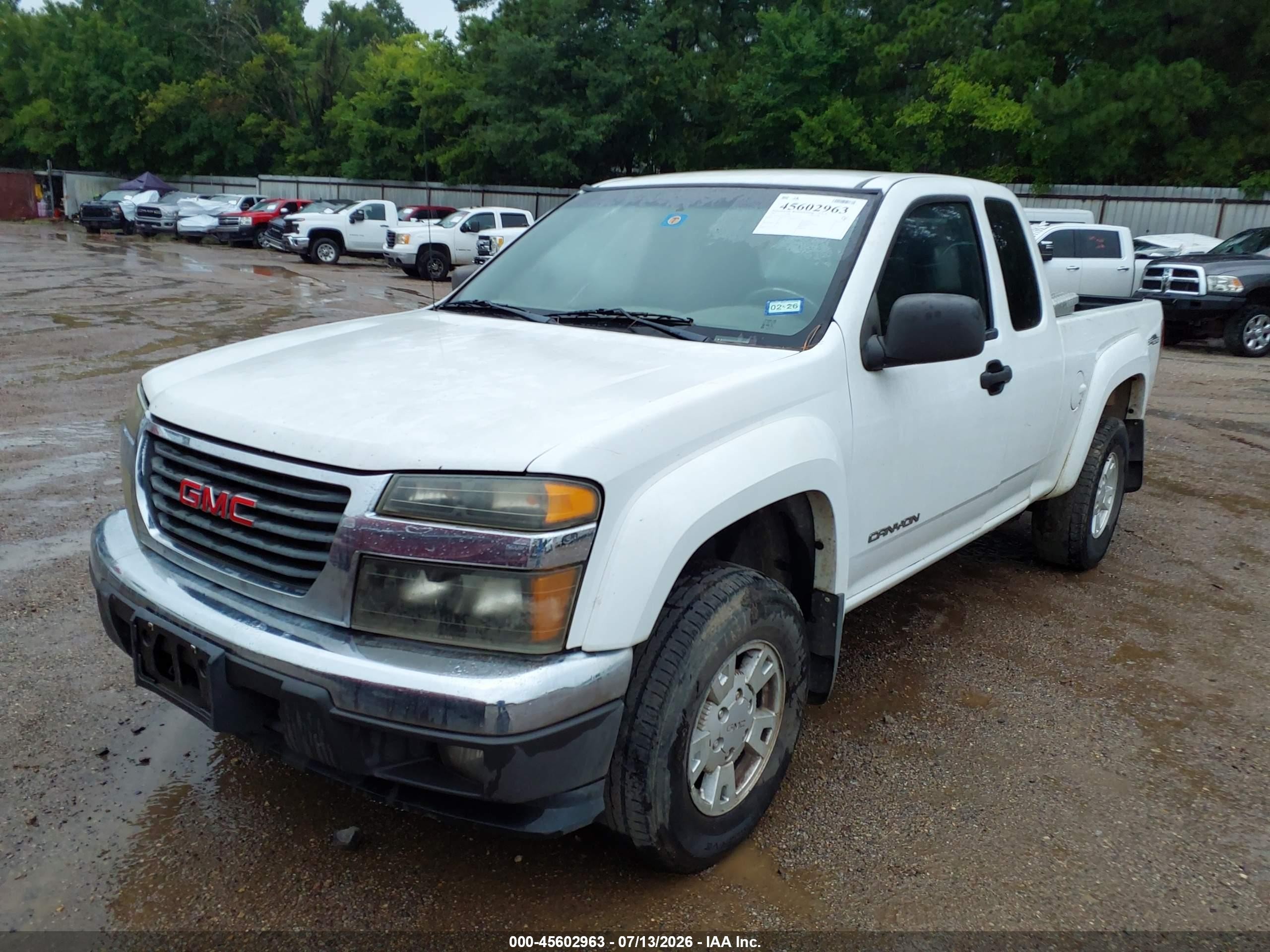 2005 Gmc Canyon Sle White vin: 1GTDS196858174304