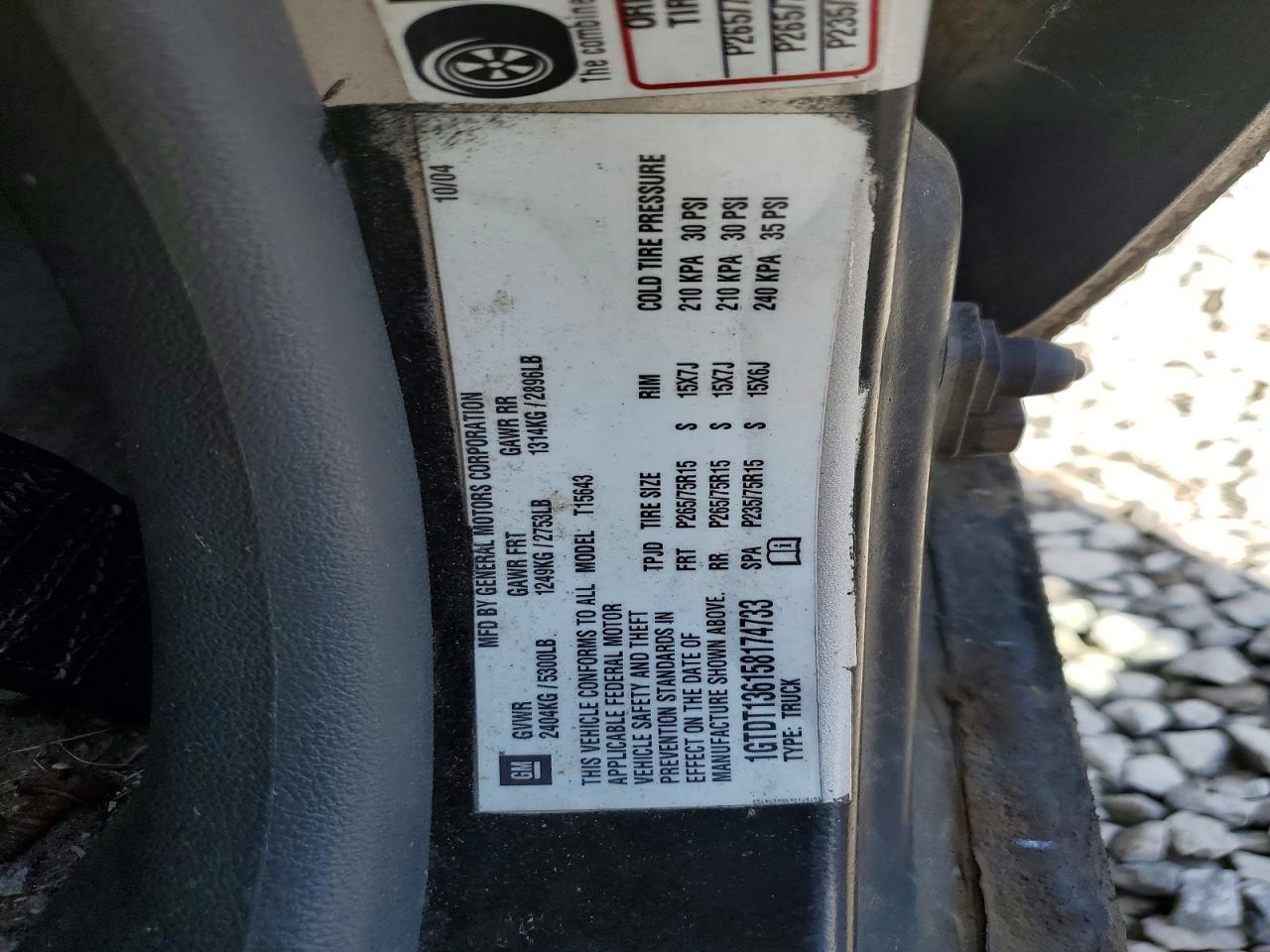 2005 Gmc Canyon Золотой vin: 1GTDT136158174733