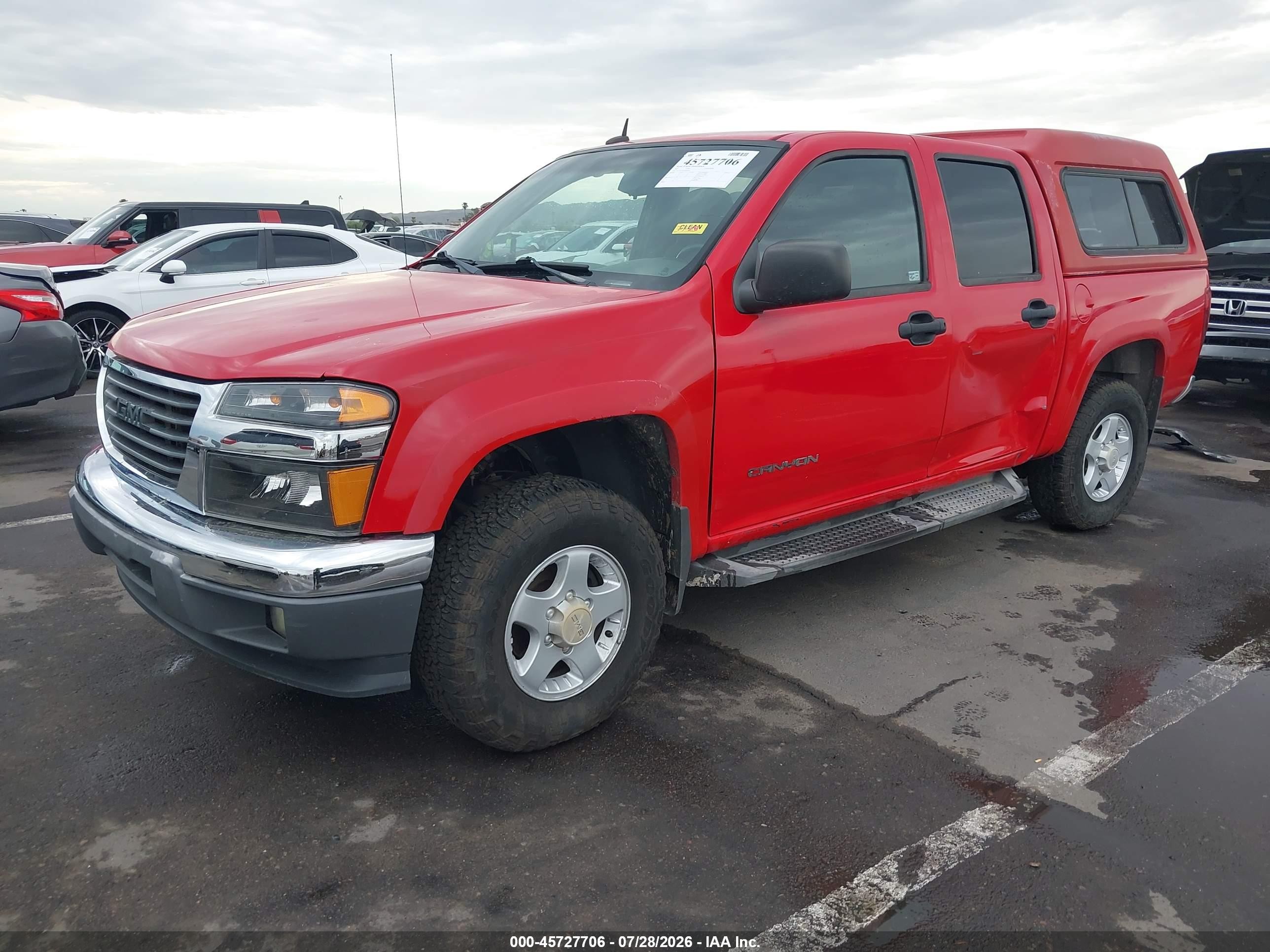 2005 Gmc Canyon Sle Red vin: 1GTDT136158230041