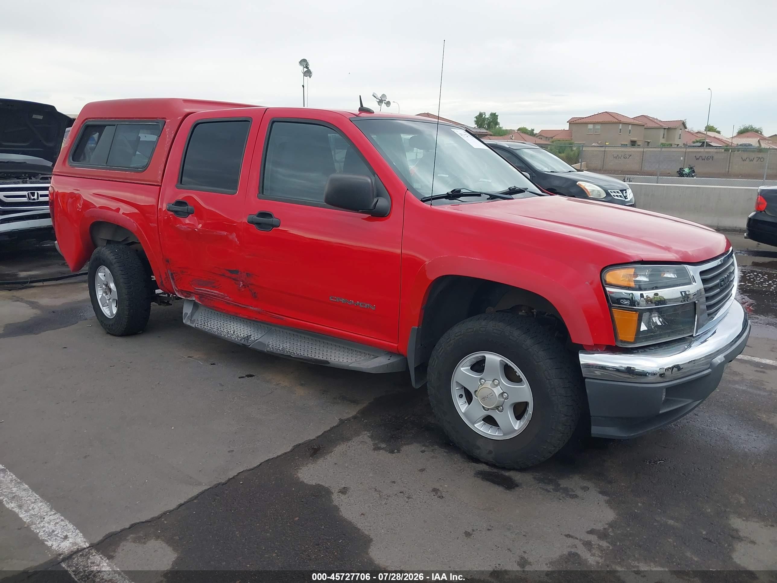 2005 Gmc Canyon Sle Red vin: 1GTDT136158230041