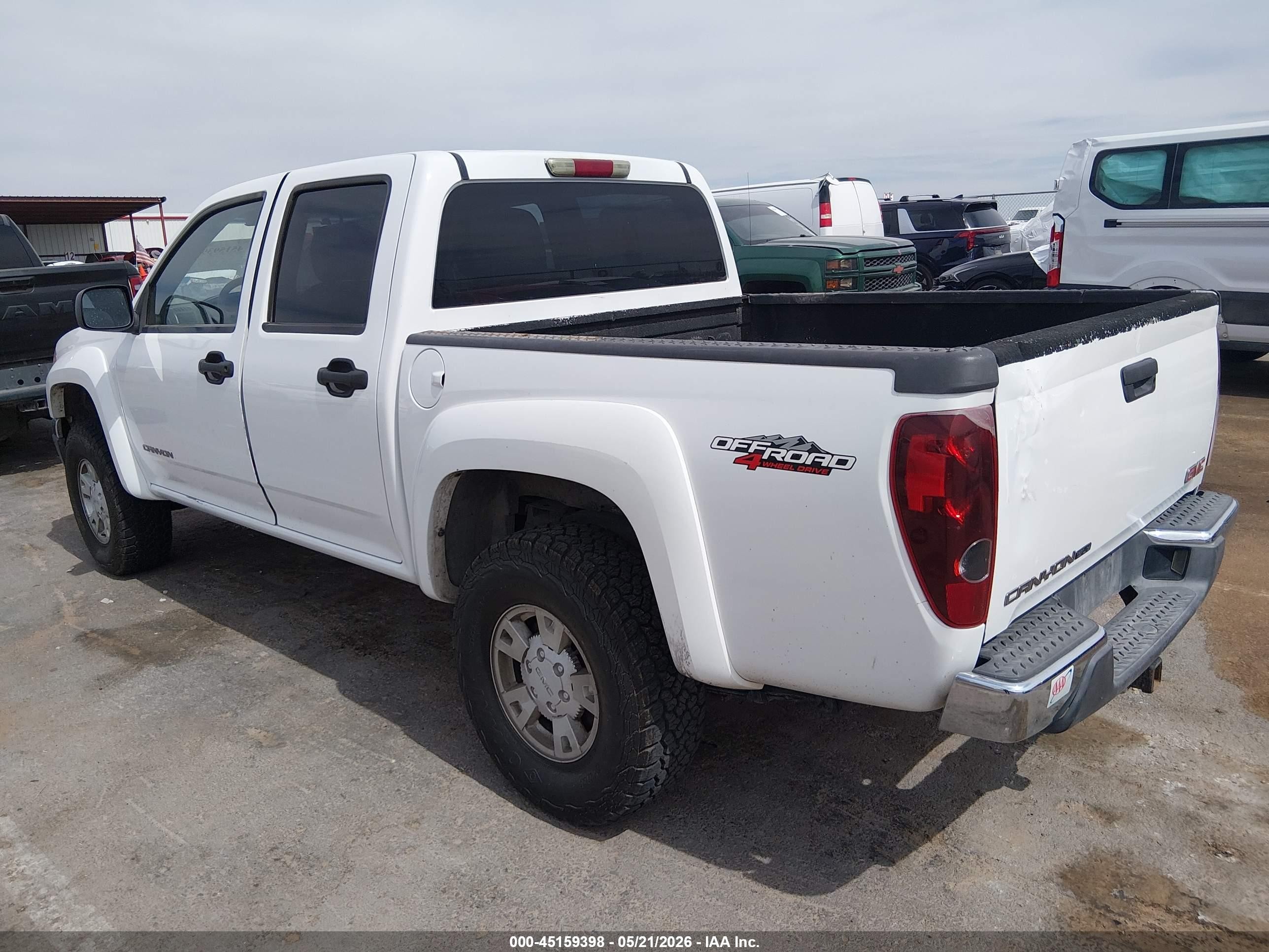 2004 Gmc Canyon Sle White vin: 1GTDT136848138116