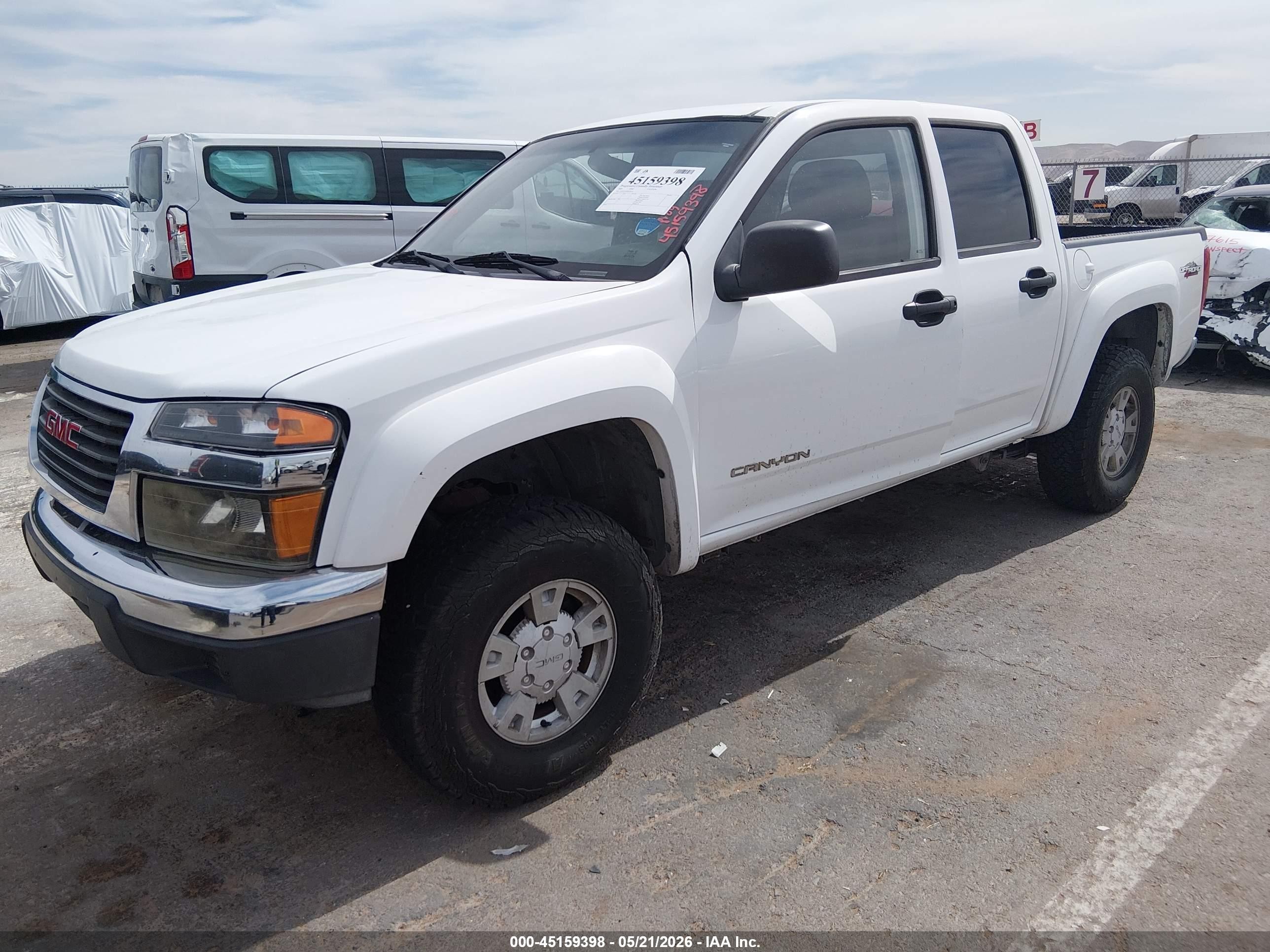 2004 Gmc Canyon Sle White vin: 1GTDT136848138116
