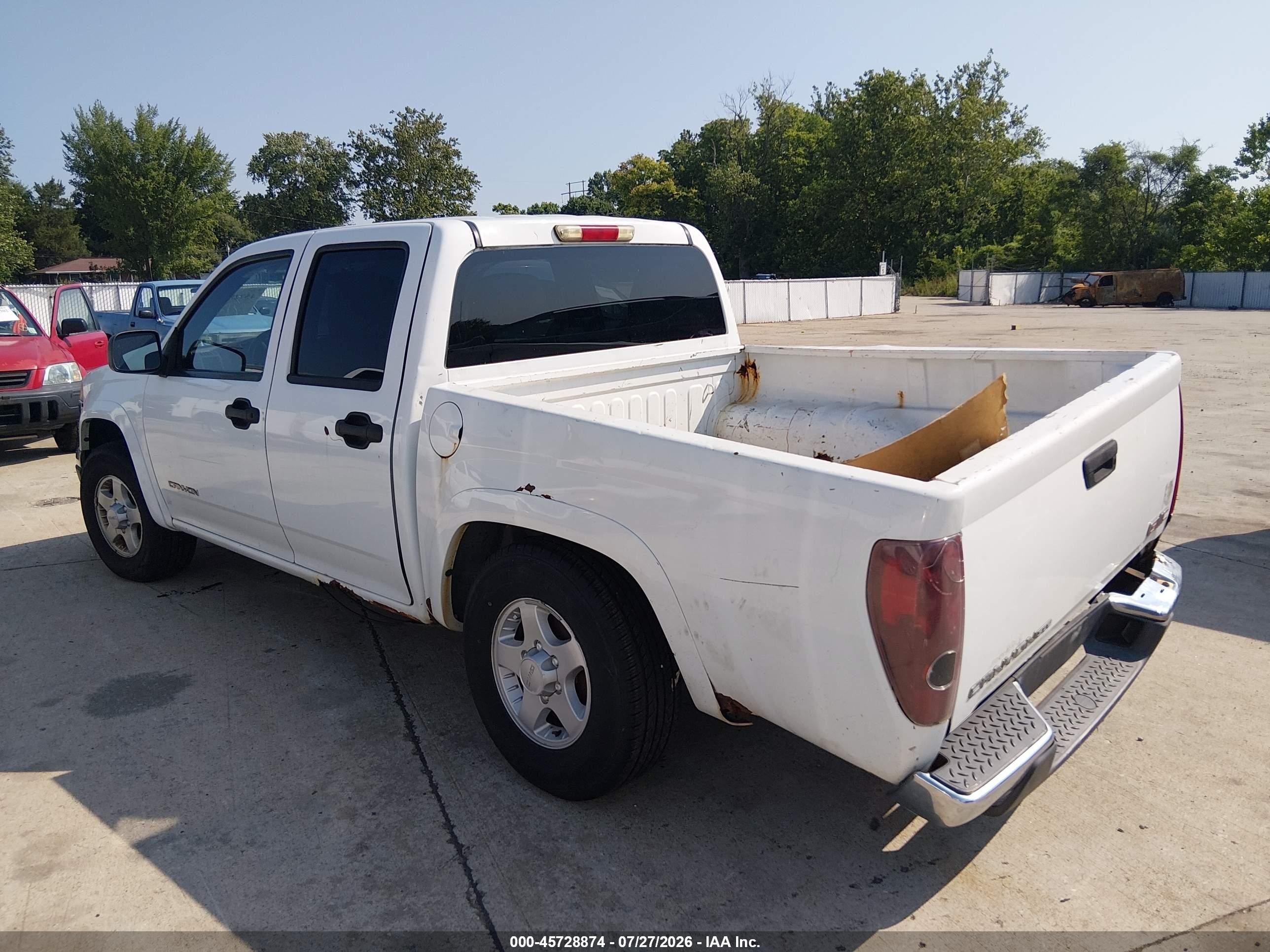 2005 Gmc Canyon Sle White vin: 1GTDT136958212502